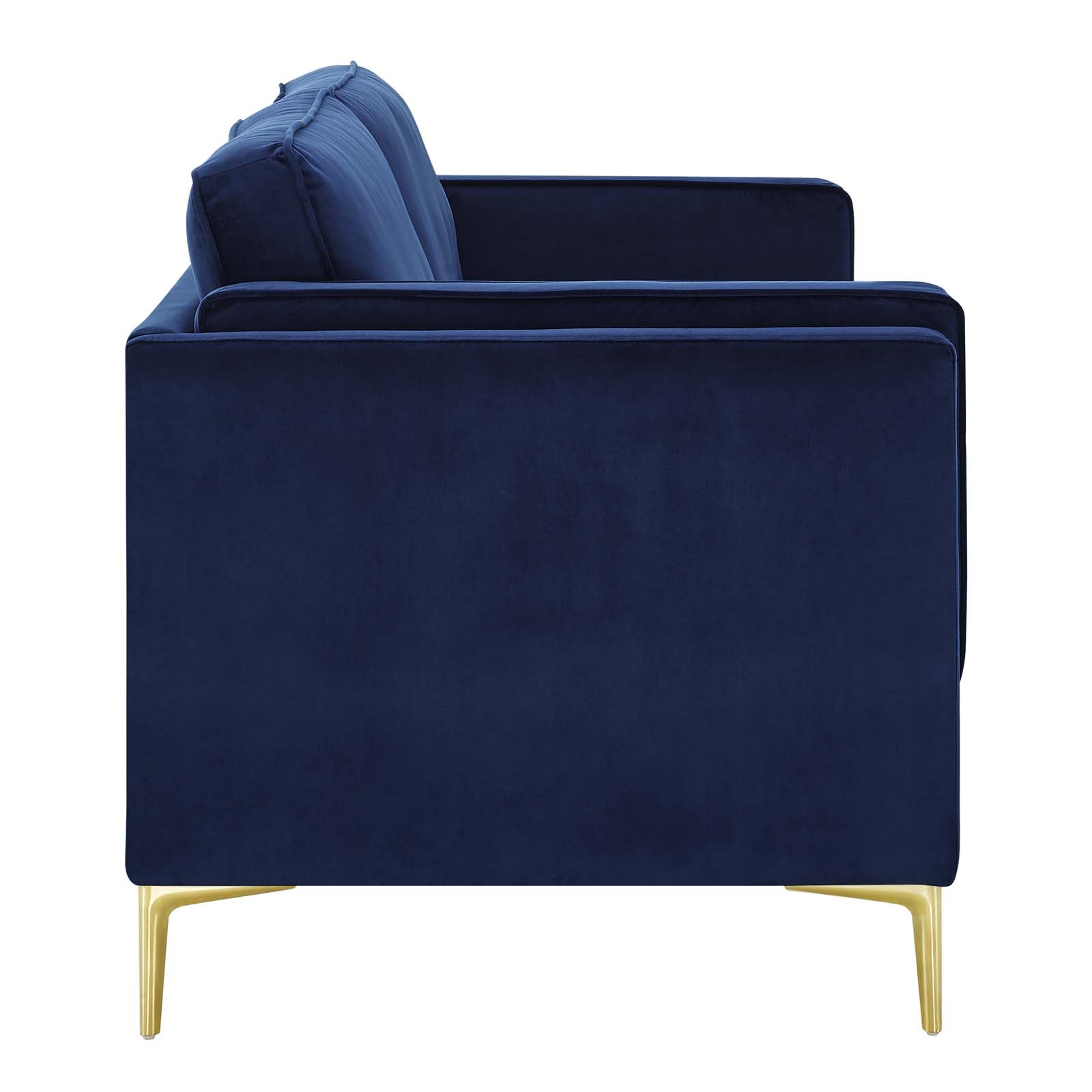 Modway Sofas & Couches - Kaiya Performance Velvet Sofa Midnight Blue
