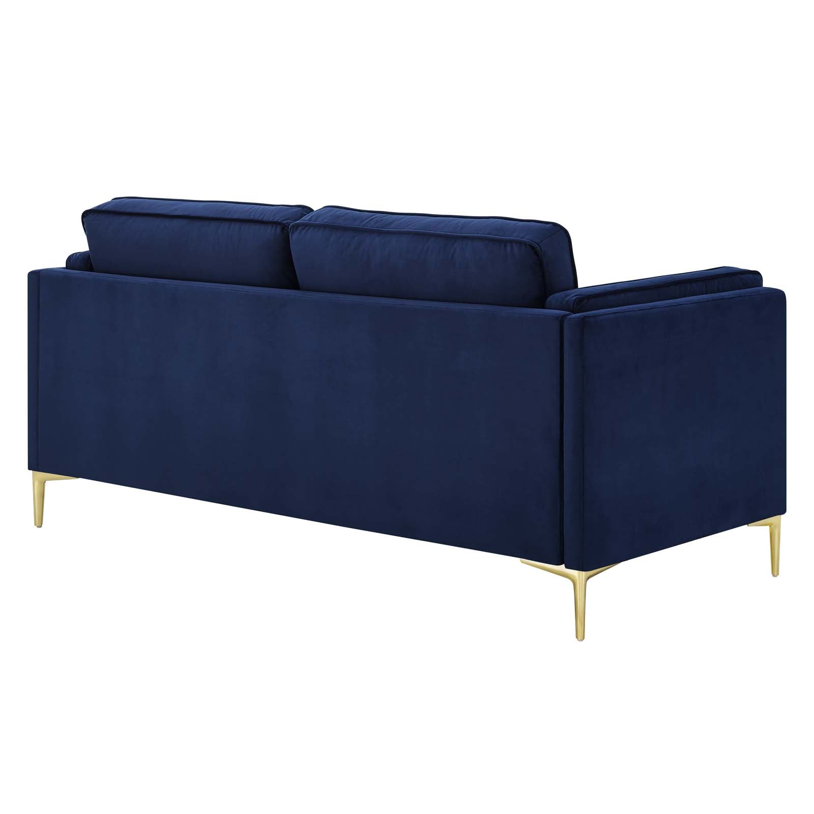 Modway Sofas & Couches - Kaiya Performance Velvet Sofa Midnight Blue