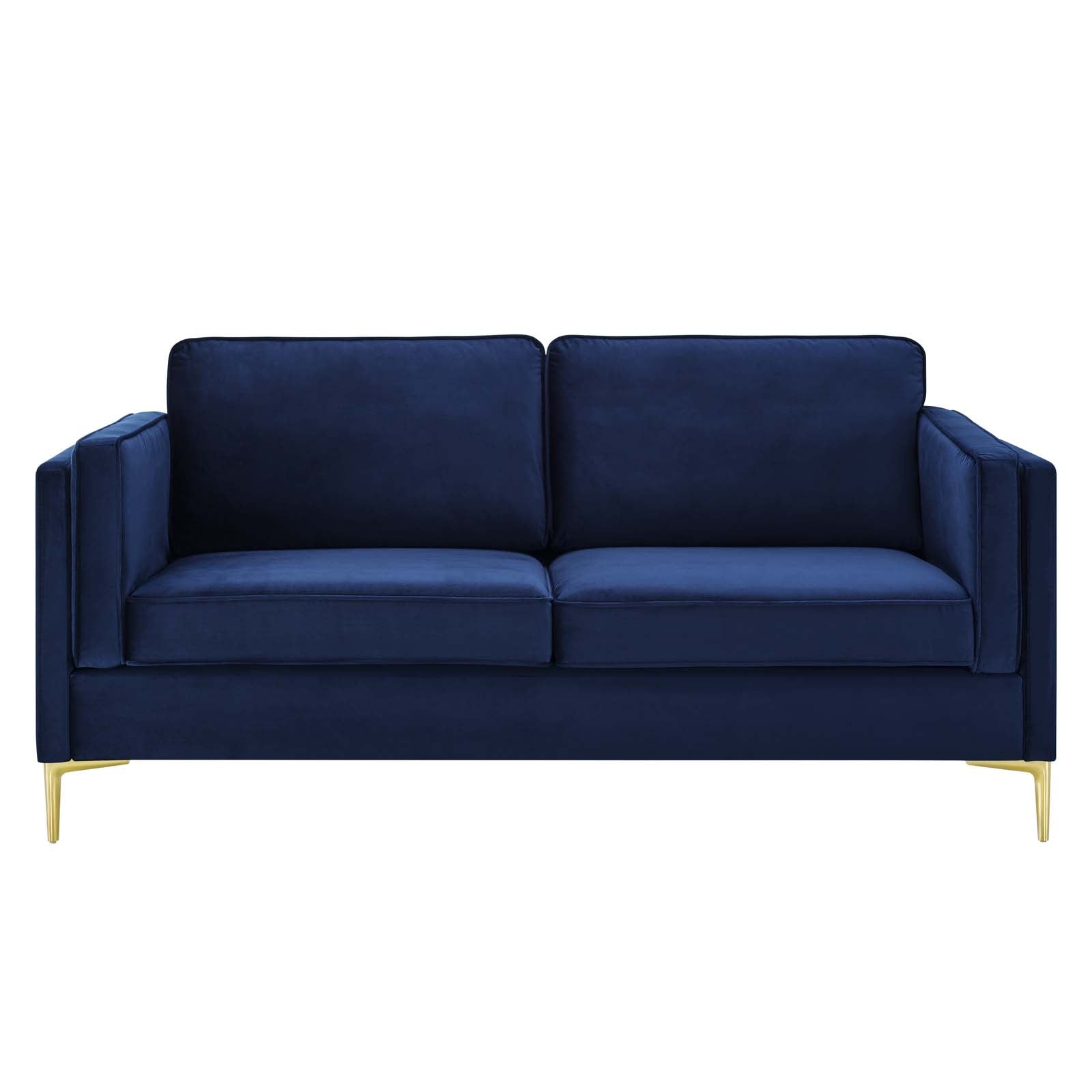 Modway Sofas & Couches - Kaiya Performance Velvet Sofa Midnight Blue