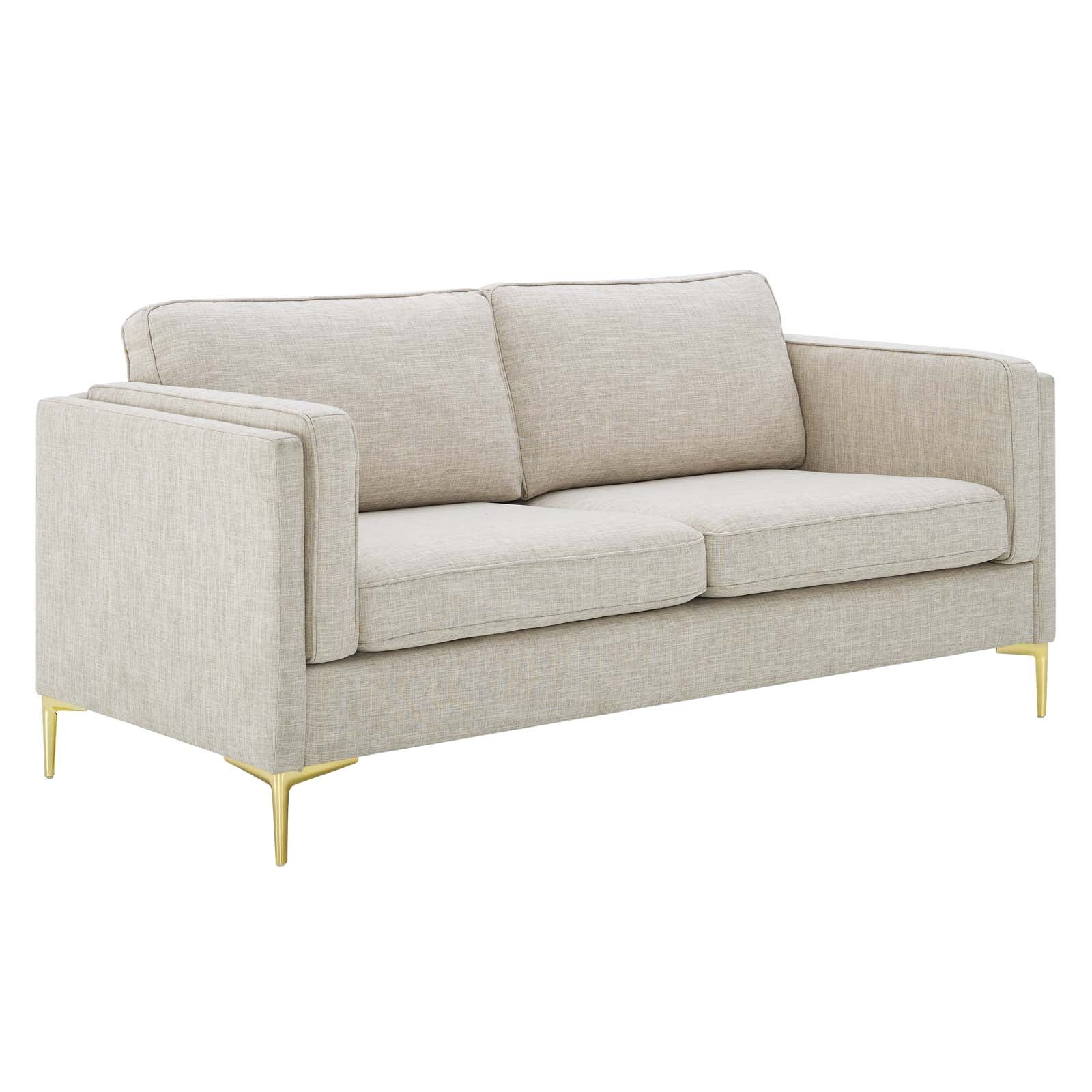 Modway Sofas & Couches - Kaiya Fabric Sofa Beige