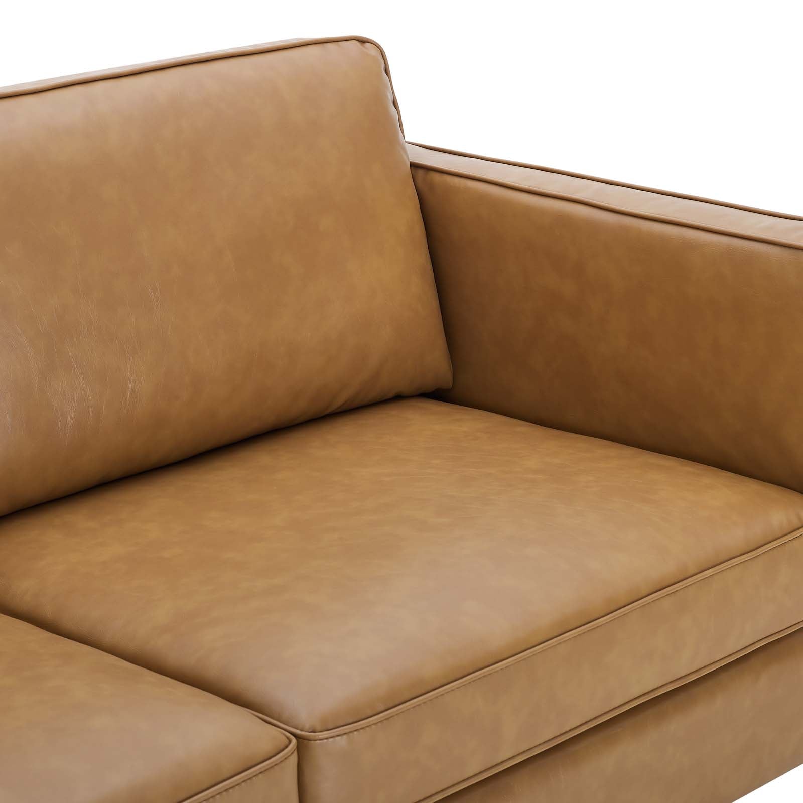 Modway Sofas & Couches - Kaiya Vegan Leather Sofa Tan