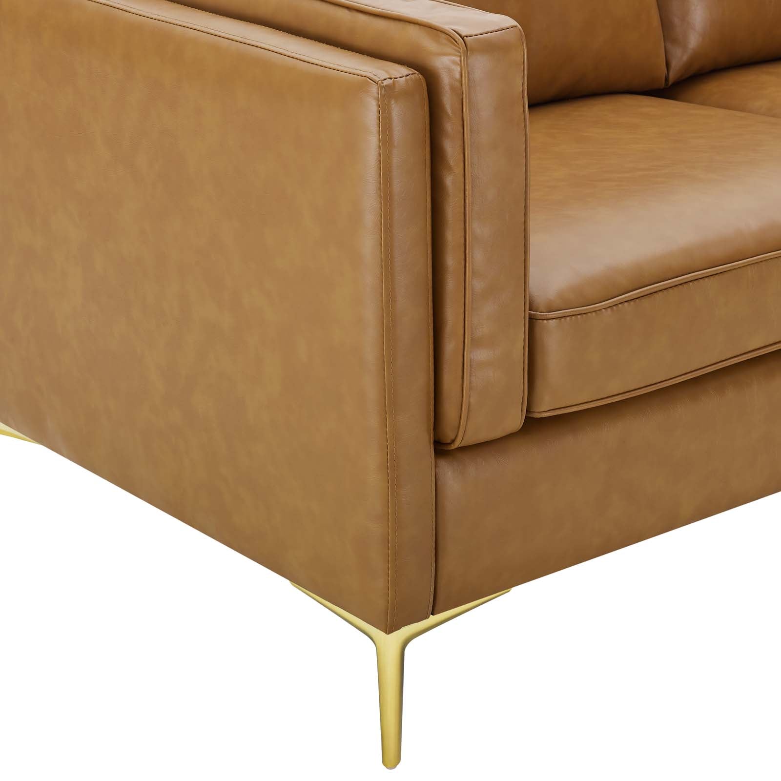 Modway Sofas & Couches - Kaiya Vegan Leather Sofa Tan