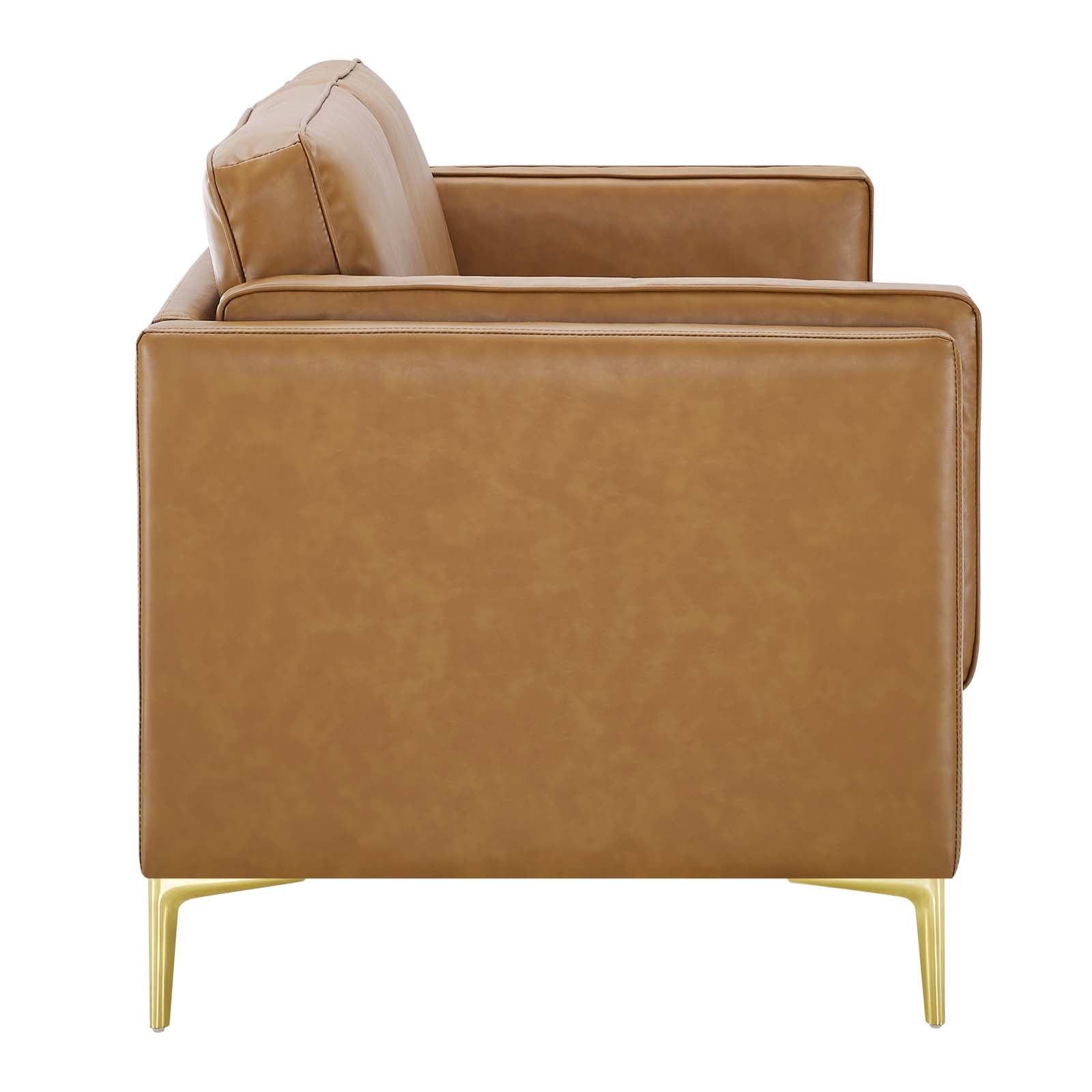 Modway Sofas & Couches - Kaiya Vegan Leather Sofa Tan