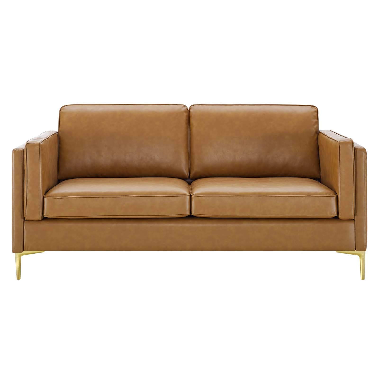 Modway Sofas & Couches - Kaiya Vegan Leather Sofa Tan