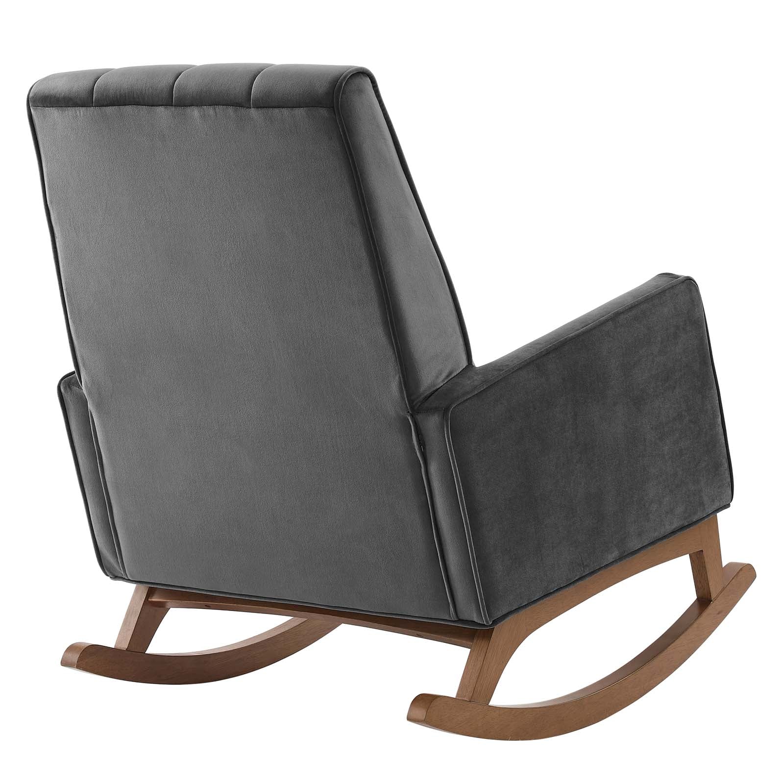 Sway Performance Velvet Rocking Chair Gray