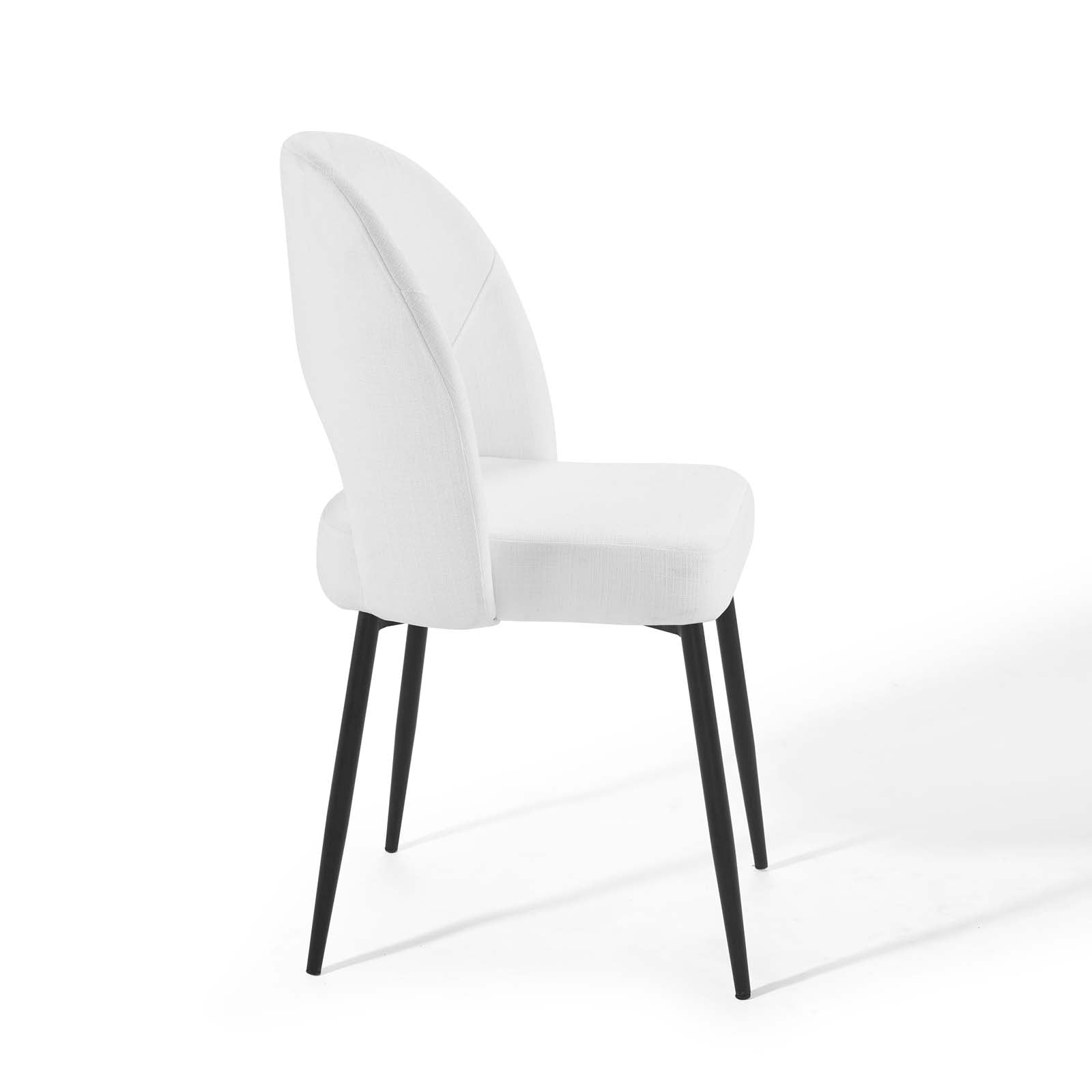 Modway Dining Chairs - Rouse Dining Side Chair Upholstered Fabric Set of 2 Black White