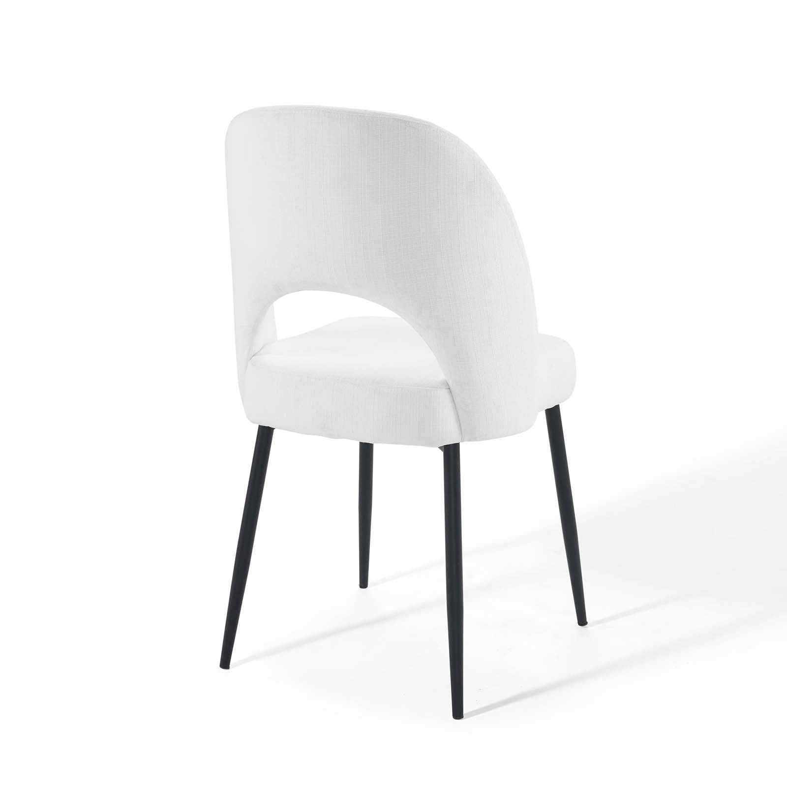 Modway Dining Chairs - Rouse Dining Side Chair Upholstered Fabric Set of 2 Black White