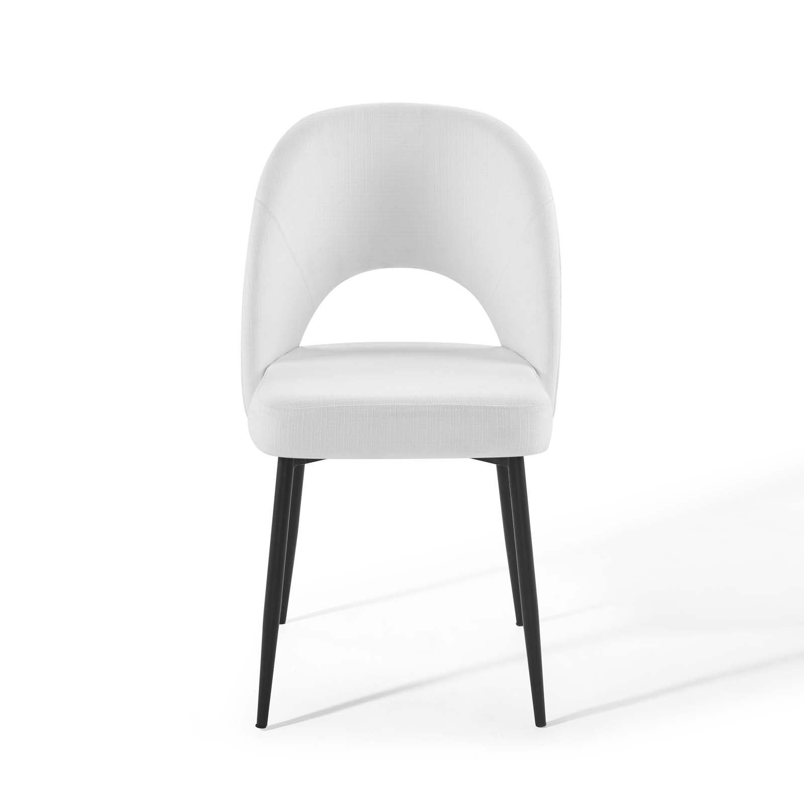 Modway Dining Chairs - Rouse Dining Side Chair Upholstered Fabric Set of 2 Black White