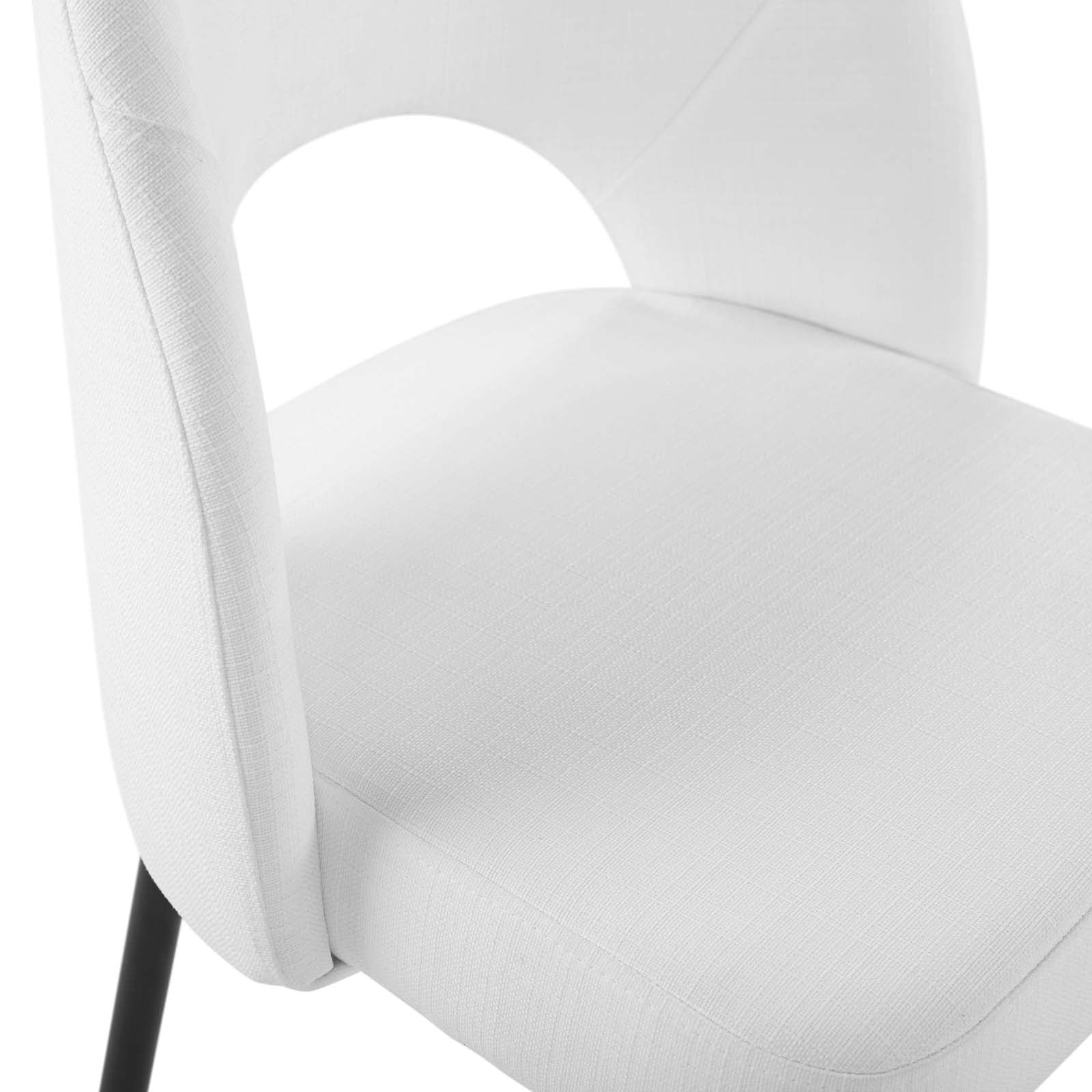 Modway Dining Chairs - Rouse Dining Side Chair Upholstered Fabric Set of 2 Black White