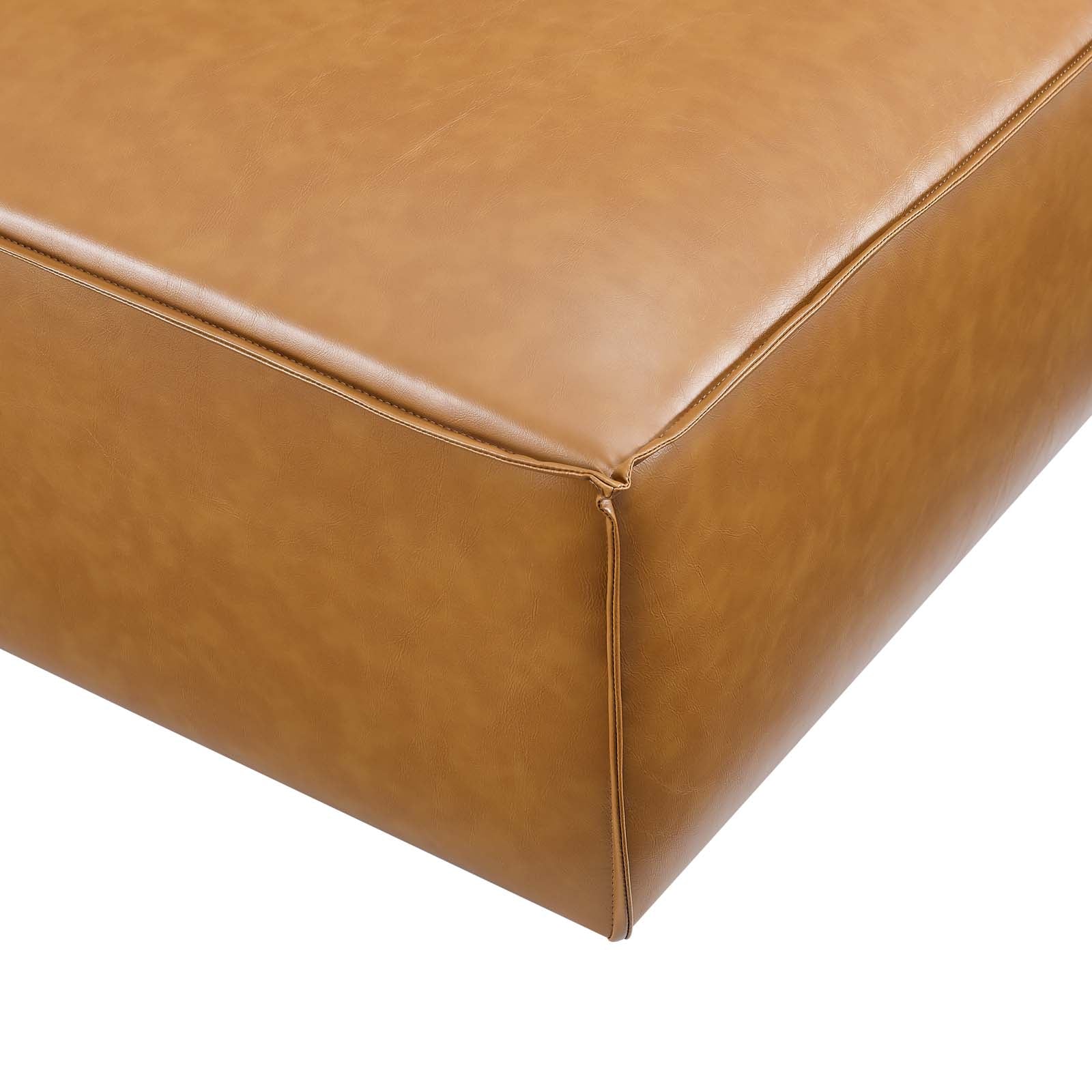 Modway Ottomans & Stools - Restore Vegan Leather Ottoman Tan