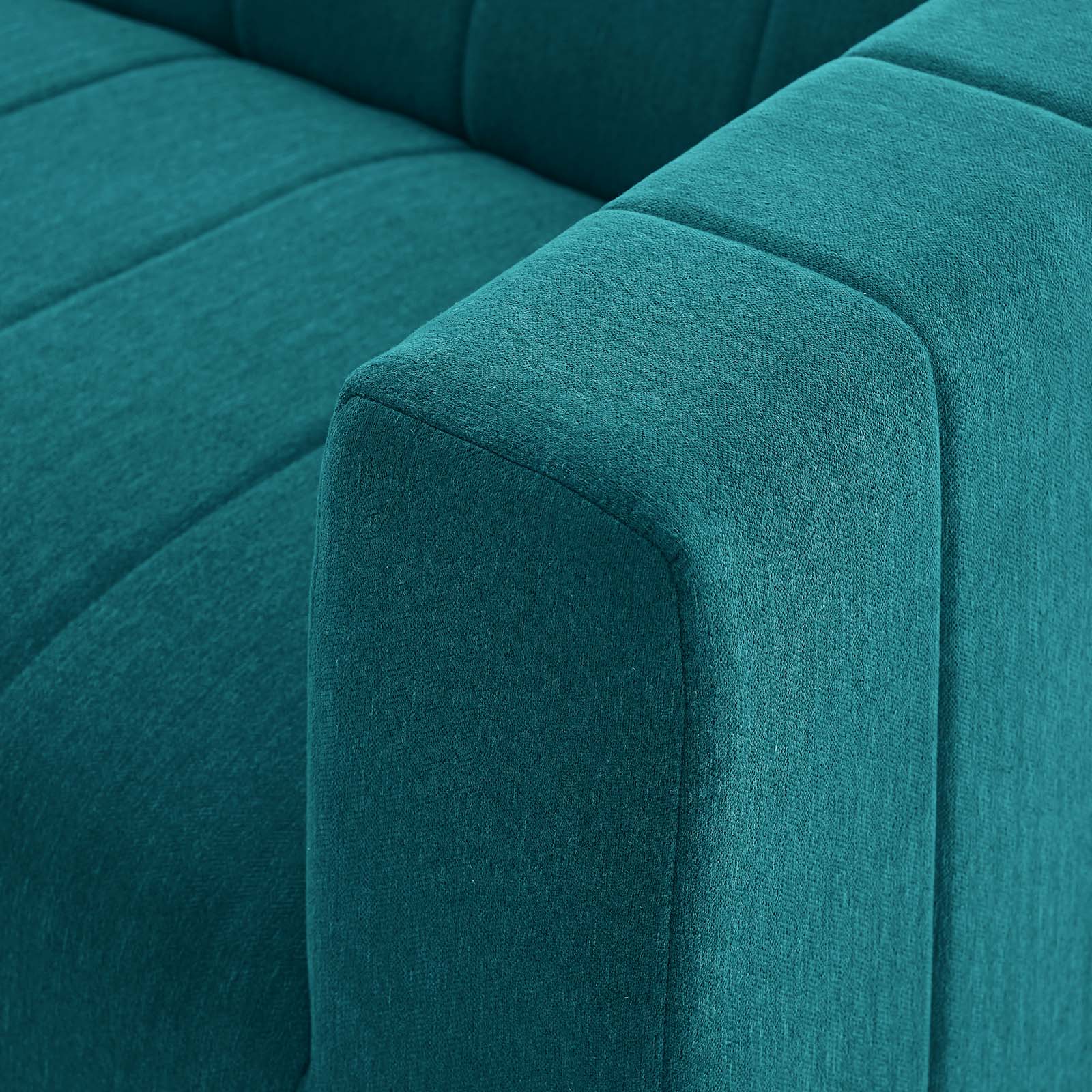 Modway Loveseats - Bartlett Upholstered Fabric 2-Piece Loveseat Teal