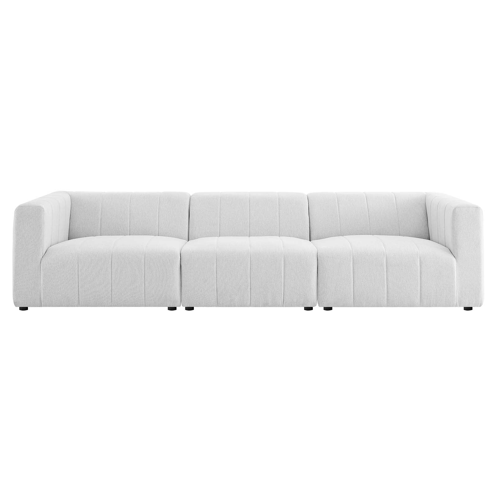 Modway Sofas & Couches - Bartlett Upholstered Fabric 3-Piece Sofa Ivory