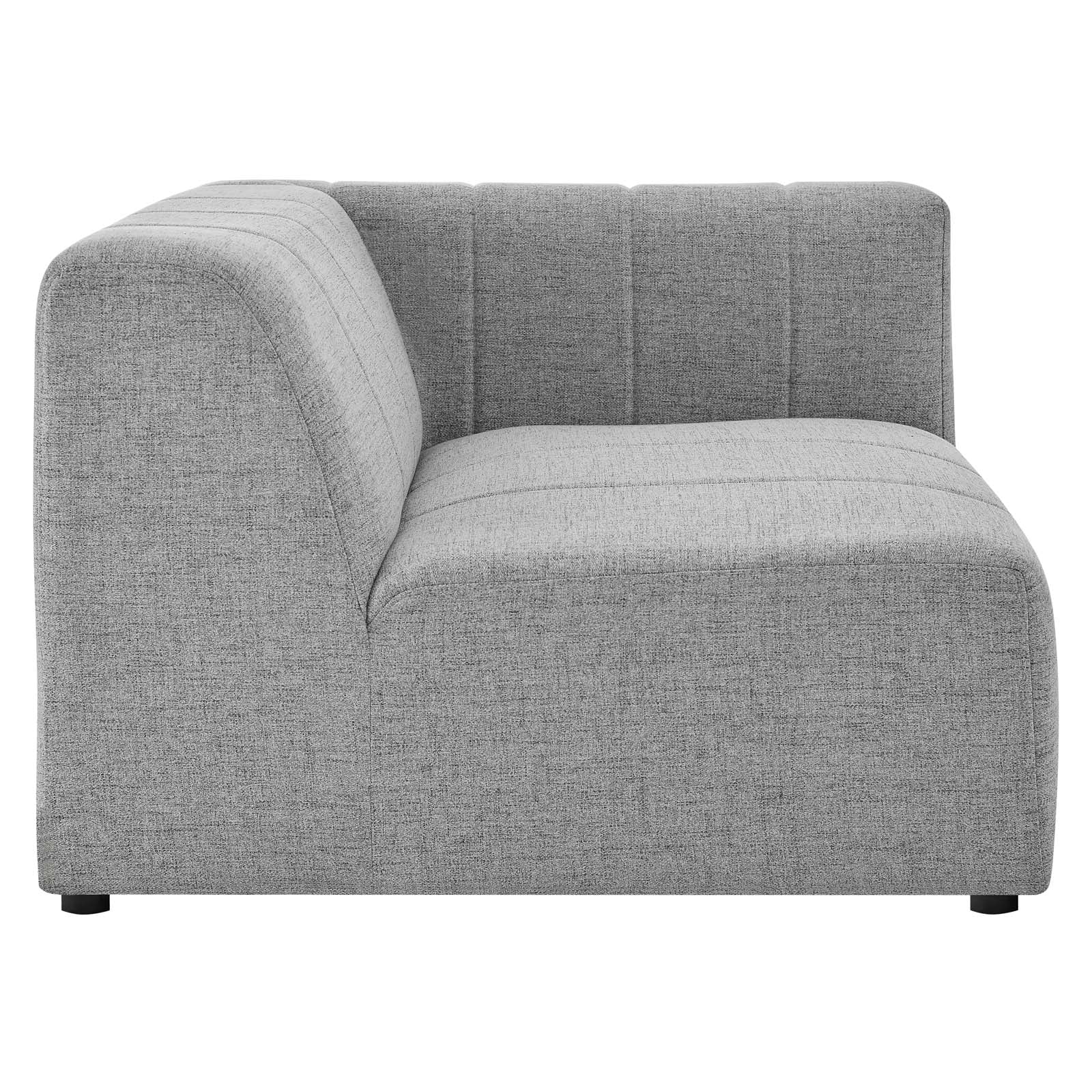 Modway Sectional Sofas - Bartlett Upholstered Fabric 27.5 " H 4-Piece Sectional Sofa Light Gray