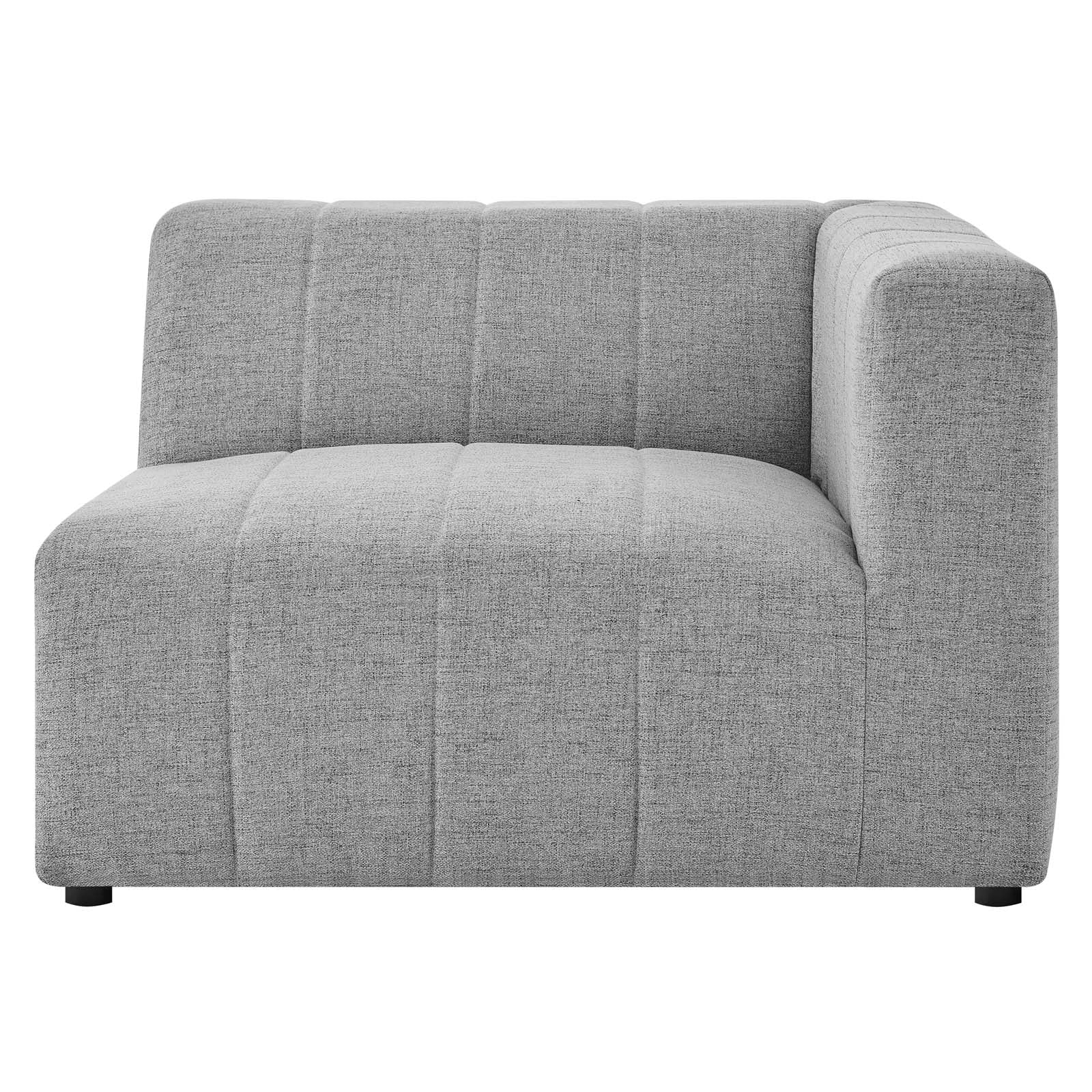 Modway Sectional Sofas - Bartlett Upholstered Fabric 27.5 " H 4-Piece Sectional Sofa Light Gray
