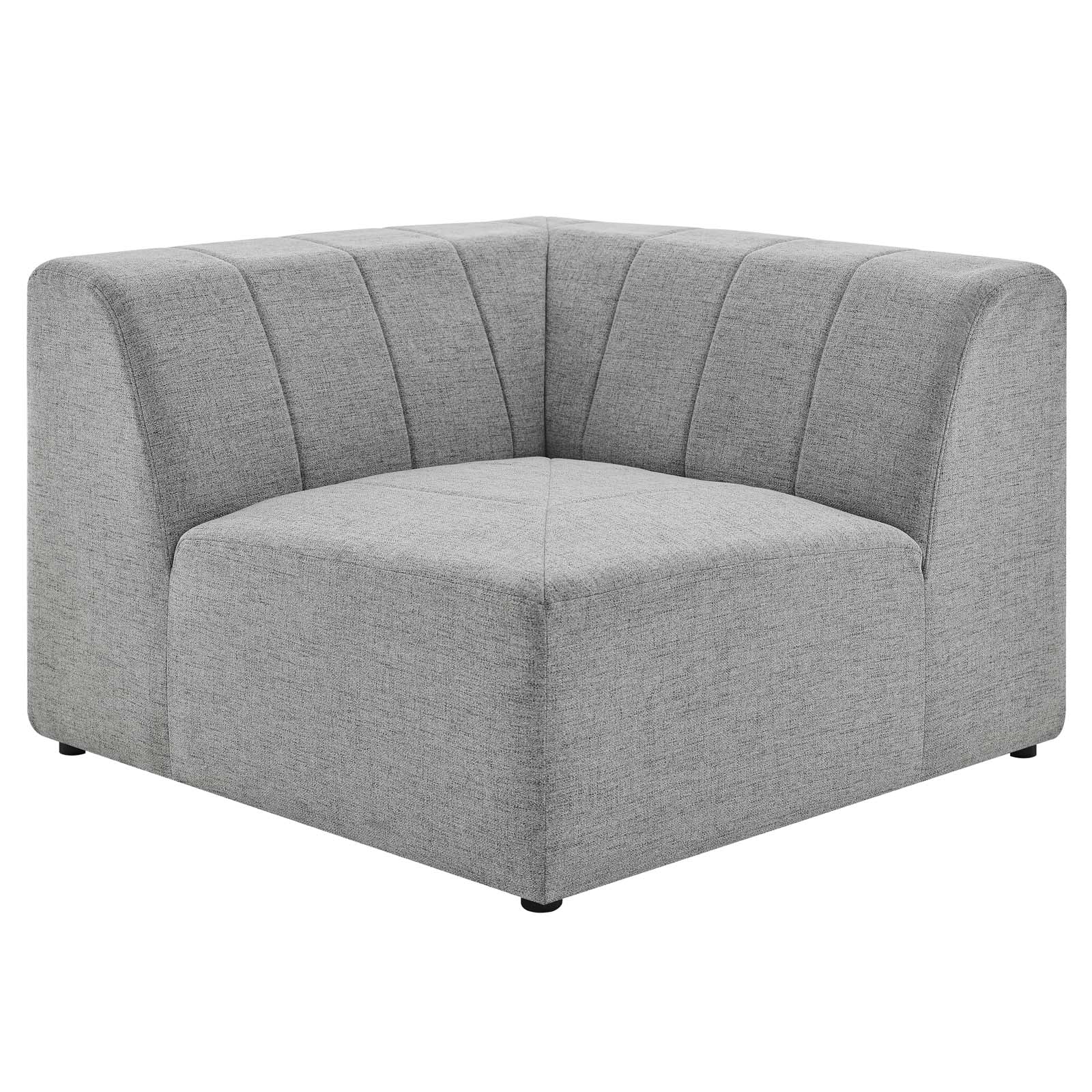 Modway Sectional Sofas - Bartlett Upholstered Fabric 4-Piece Sectional Sofa Light Gray