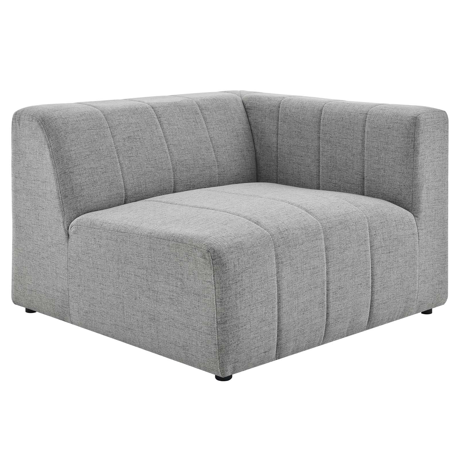 Modway Sectional Sofas - Bartlett Upholstered Fabric 4-Piece Sectional Sofa Light Gray