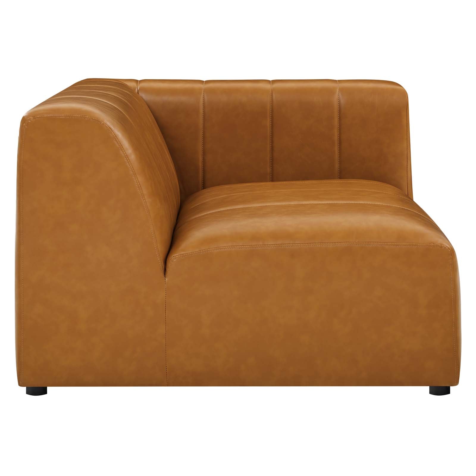 Modway Sectional Sofas - Bartlett Vegan Leather 4-Piece Sectional Sofa Tan