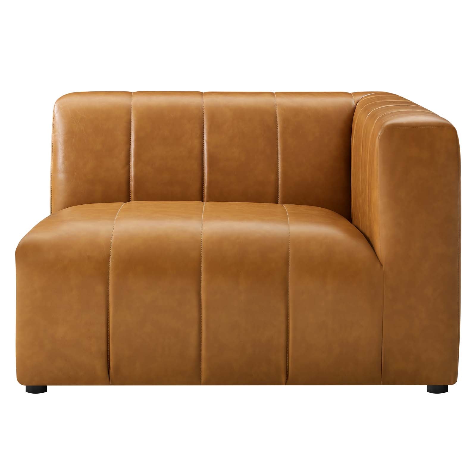 Modway Sectional Sofas - Bartlett Vegan Leather 4-Piece Sectional Sofa Tan