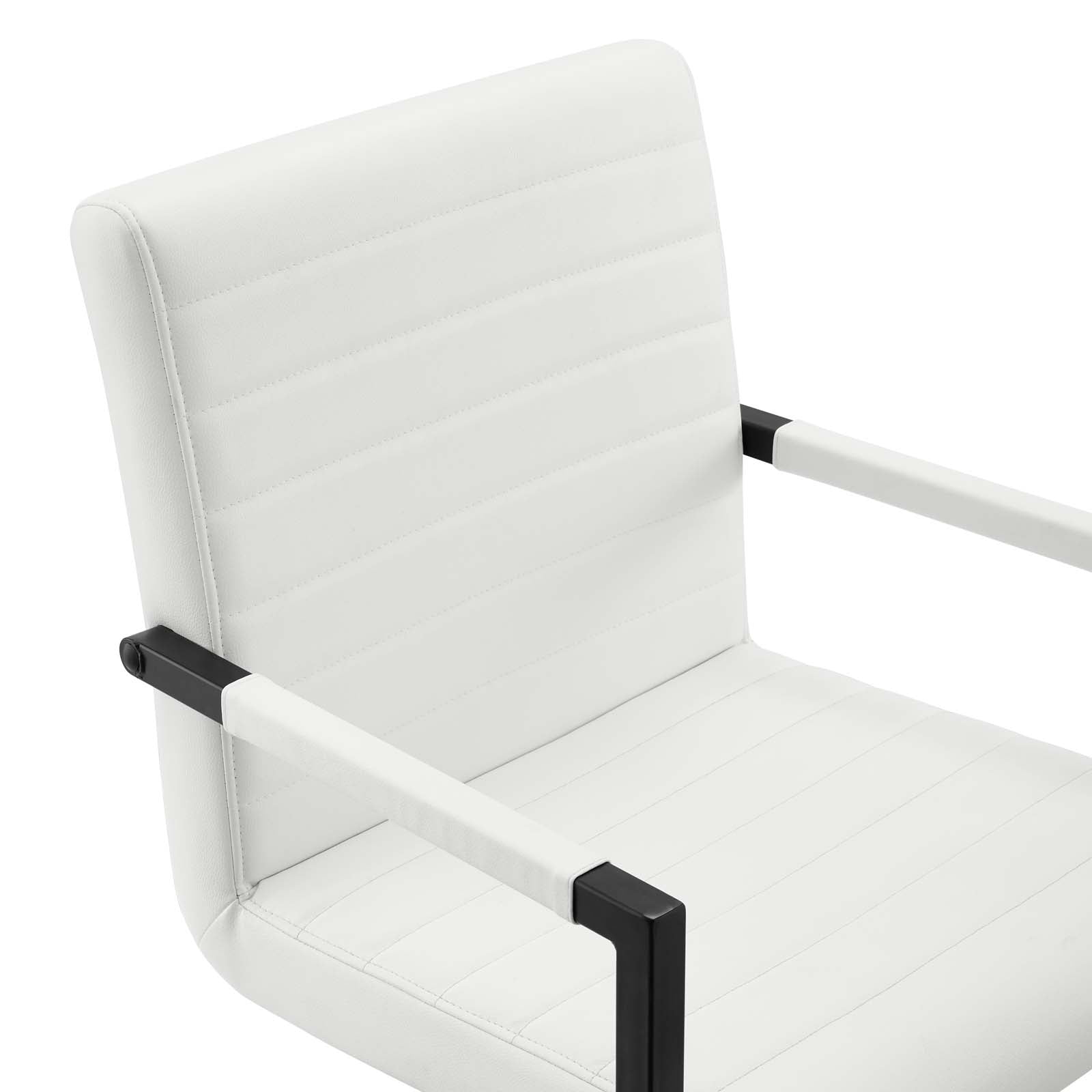 Modway Dining Chairs - Savoy-Vegan-Leather-Dining-Chairs---Set-of-2-White