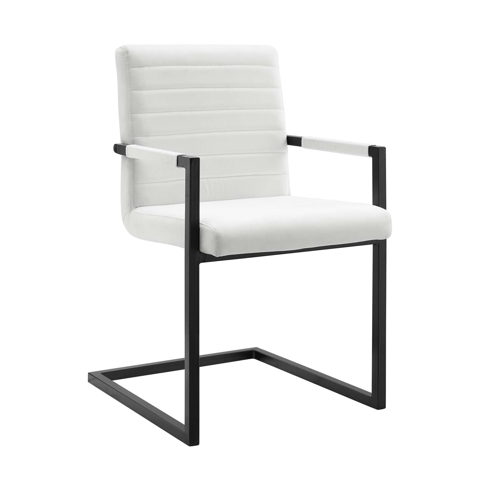 Modway Dining Chairs - Savoy-Performance-Velvet-Dining-Chairs---Set-of-2-White