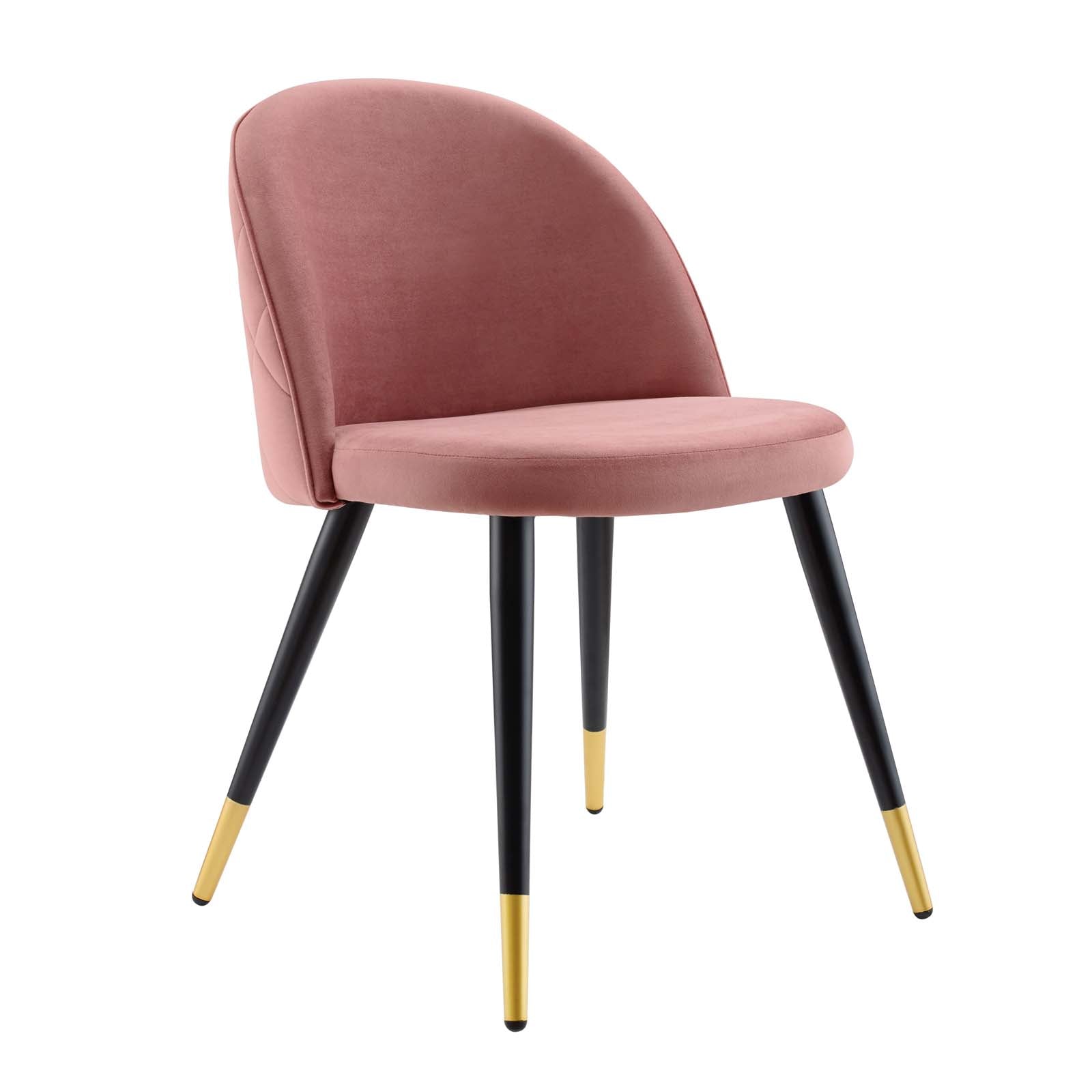Modway Dining Chairs - Cordial-Performance-Velvet-Dining-Chairs---Set-of-2-Dusty-Rose