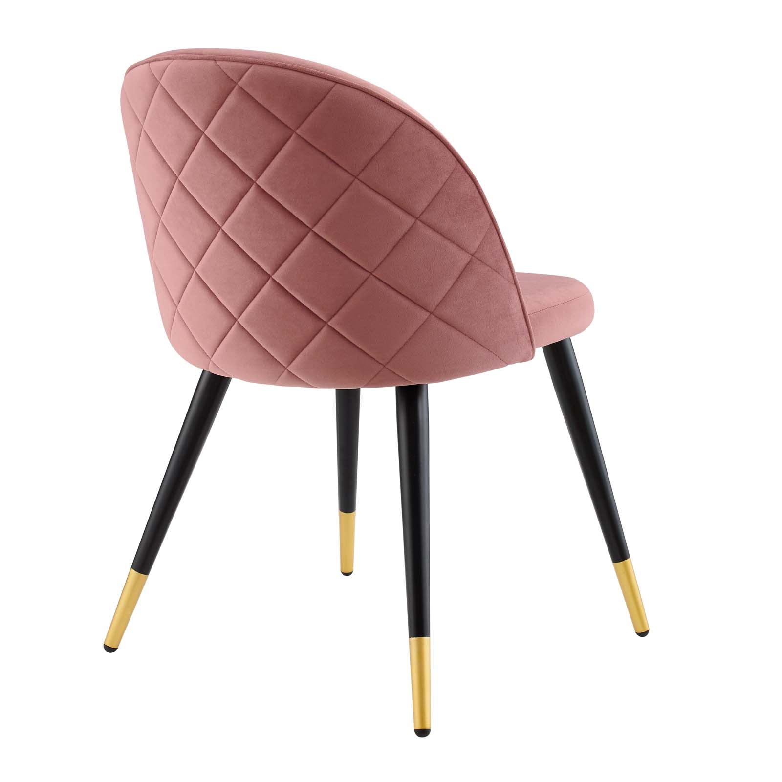 Modway Dining Chairs - Cordial-Performance-Velvet-Dining-Chairs---Set-of-2-Dusty-Rose