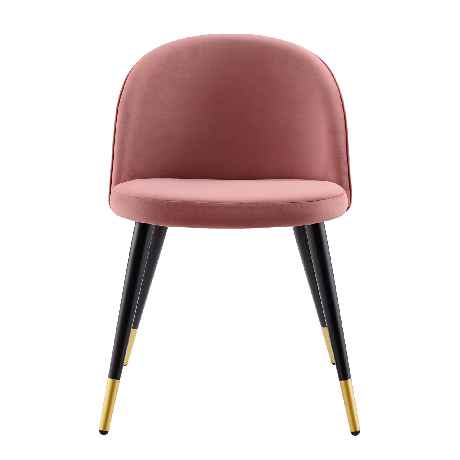 Modway Dining Chairs - Cordial-Performance-Velvet-Dining-Chairs---Set-of-2-Dusty-Rose