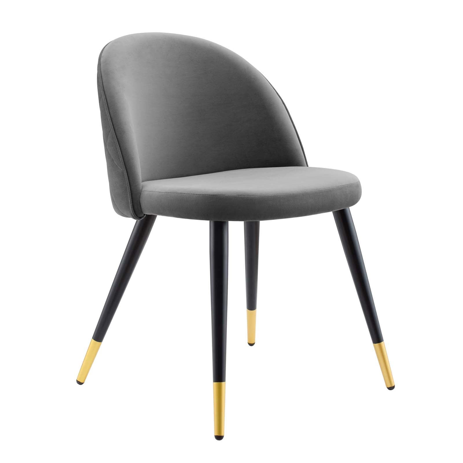 Modway Dining Chairs - Cordial-Performance-Velvet-Dining-Chairs---Set-of-2-Gray