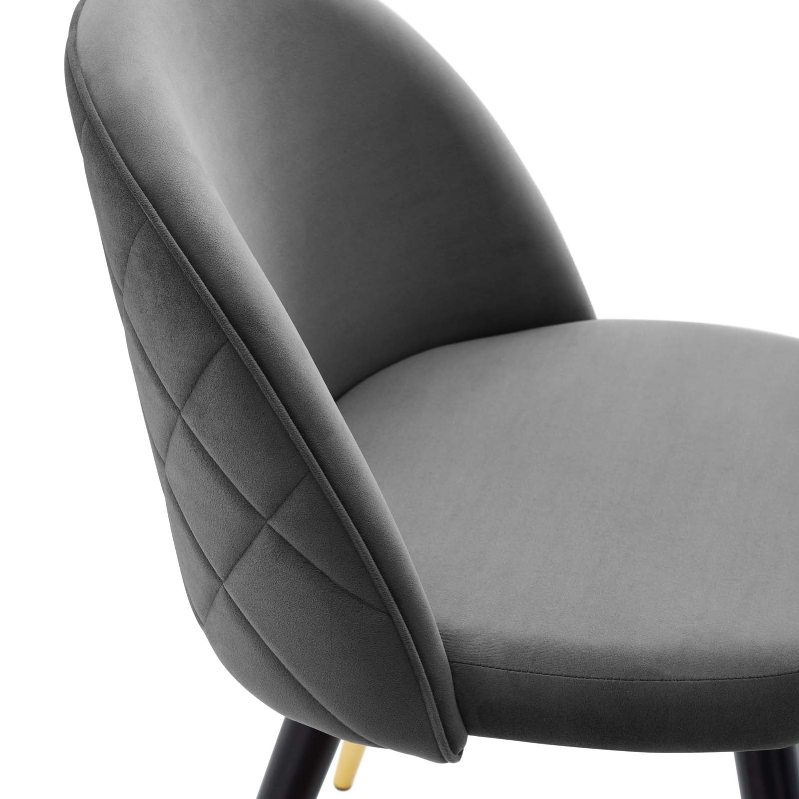 Modway Dining Chairs - Cordial-Performance-Velvet-Dining-Chairs---Set-of-2-Gray