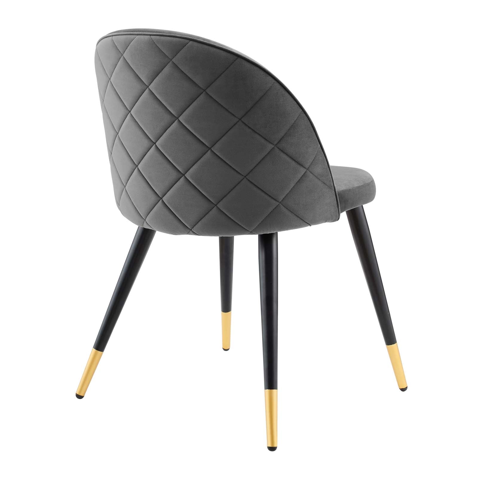 Modway Dining Chairs - Cordial-Performance-Velvet-Dining-Chairs---Set-of-2-Gray