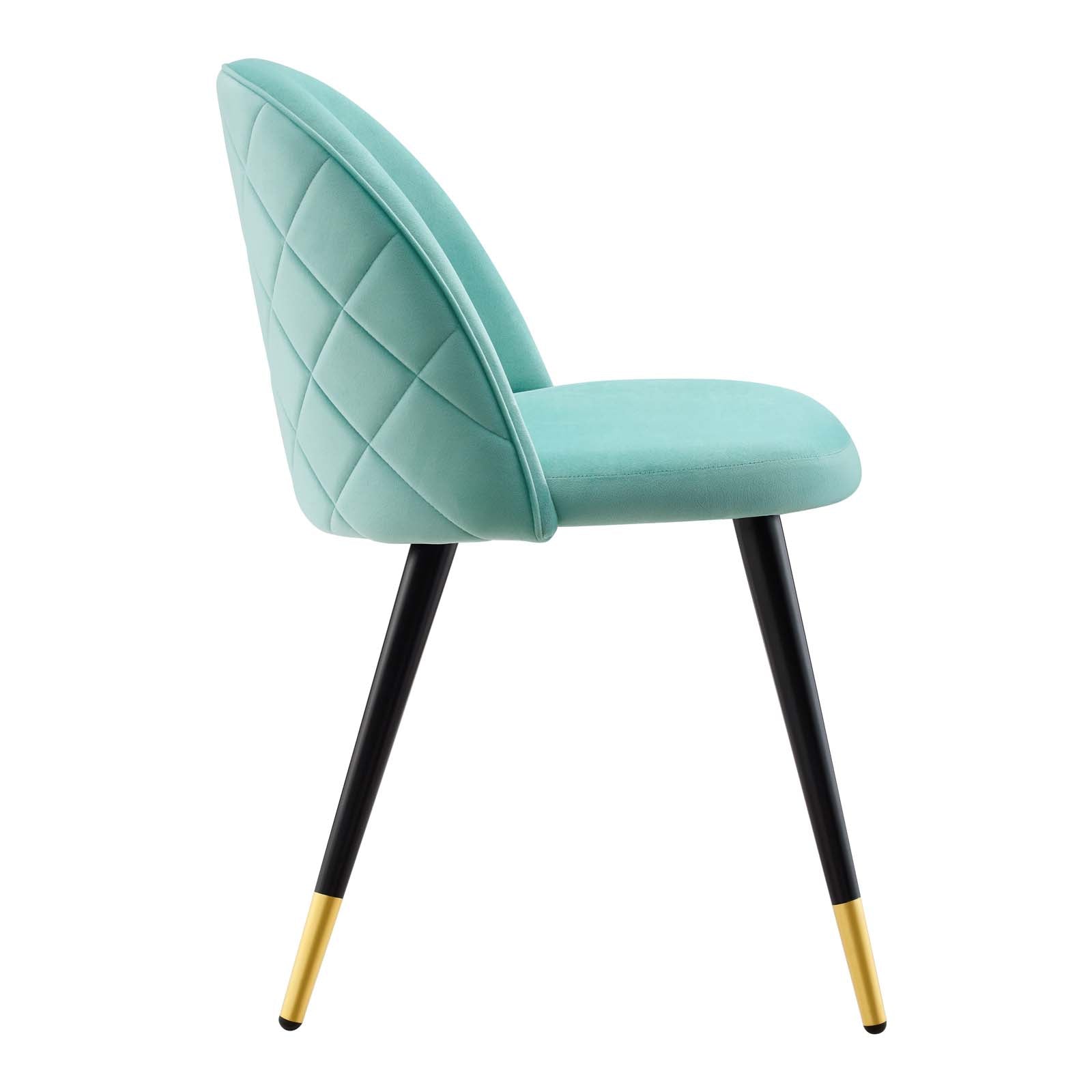 Modway Dining Chairs - Cordial-Performance-Velvet-Dining-Chairs---Set-of-2-Mint
