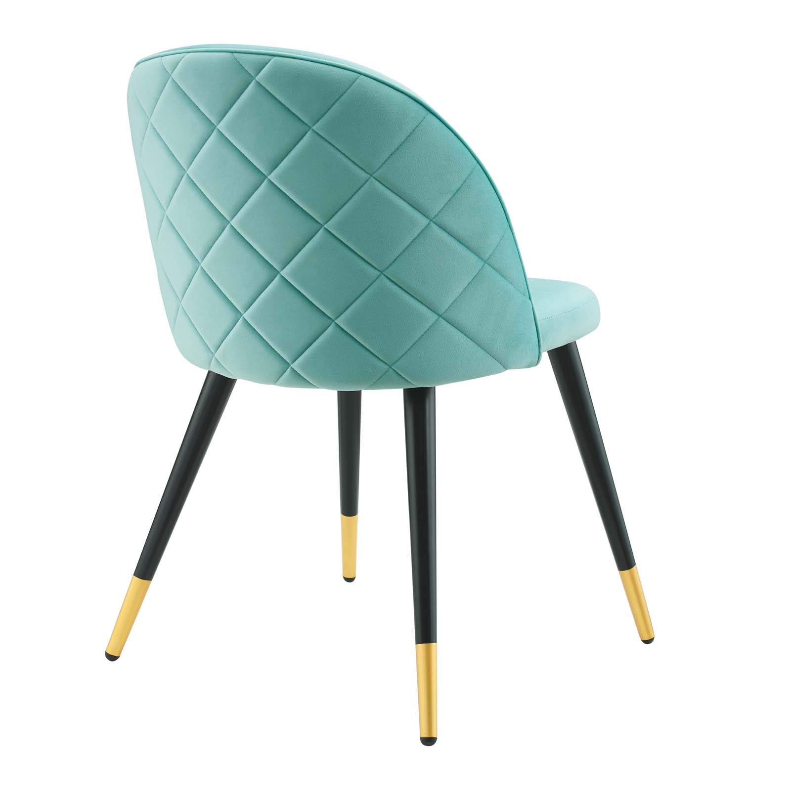 Modway Dining Chairs - Cordial-Performance-Velvet-Dining-Chairs---Set-of-2-Mint
