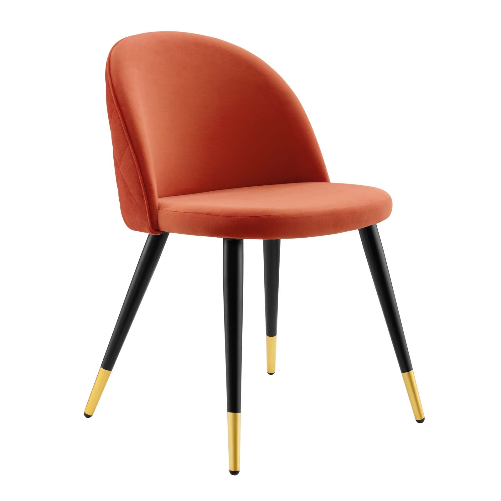 Modway Dining Chairs - Cordial-Performance-Velvet-Dining-Chairs---Set-of-2-Orange