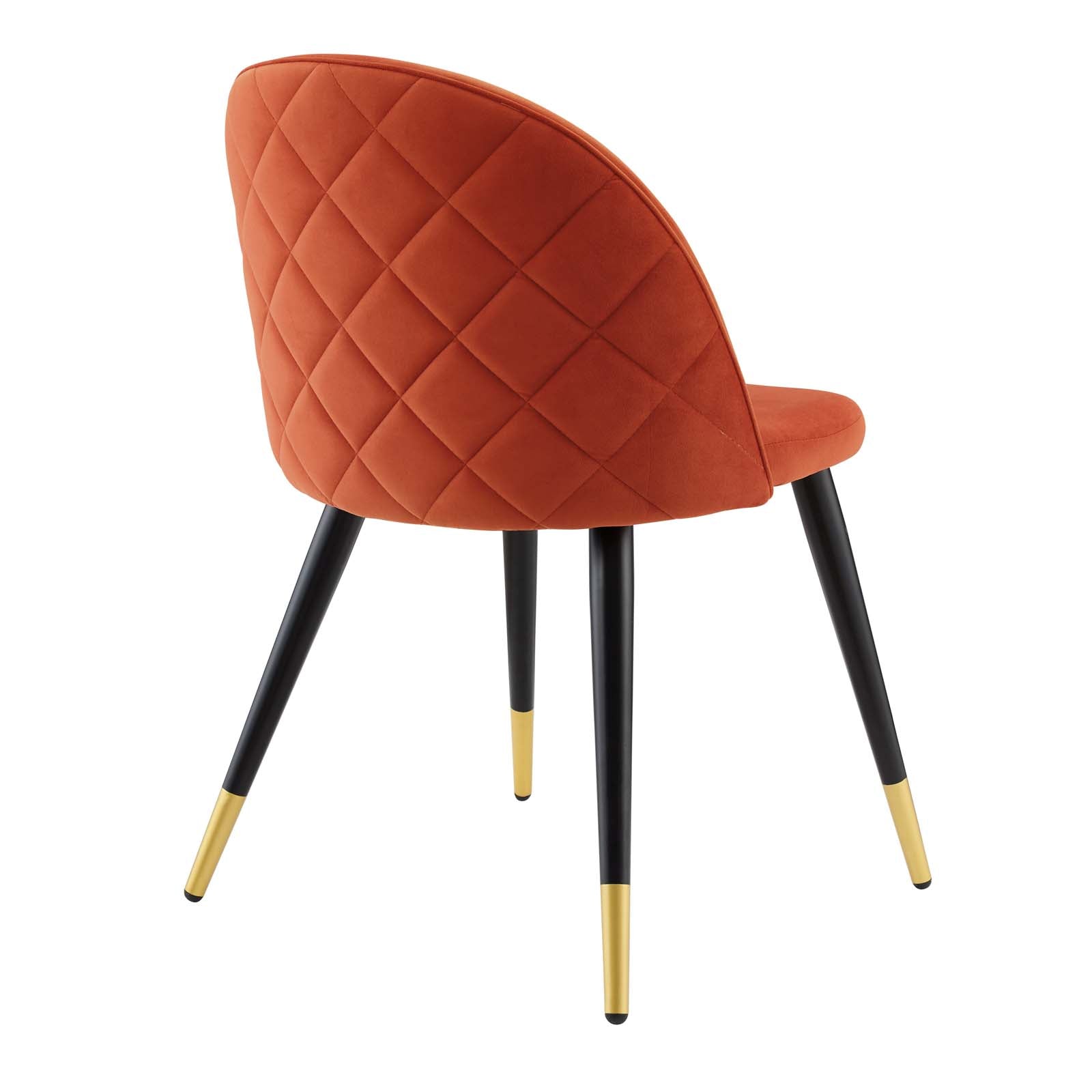 Modway Dining Chairs - Cordial-Performance-Velvet-Dining-Chairs---Set-of-2-Orange