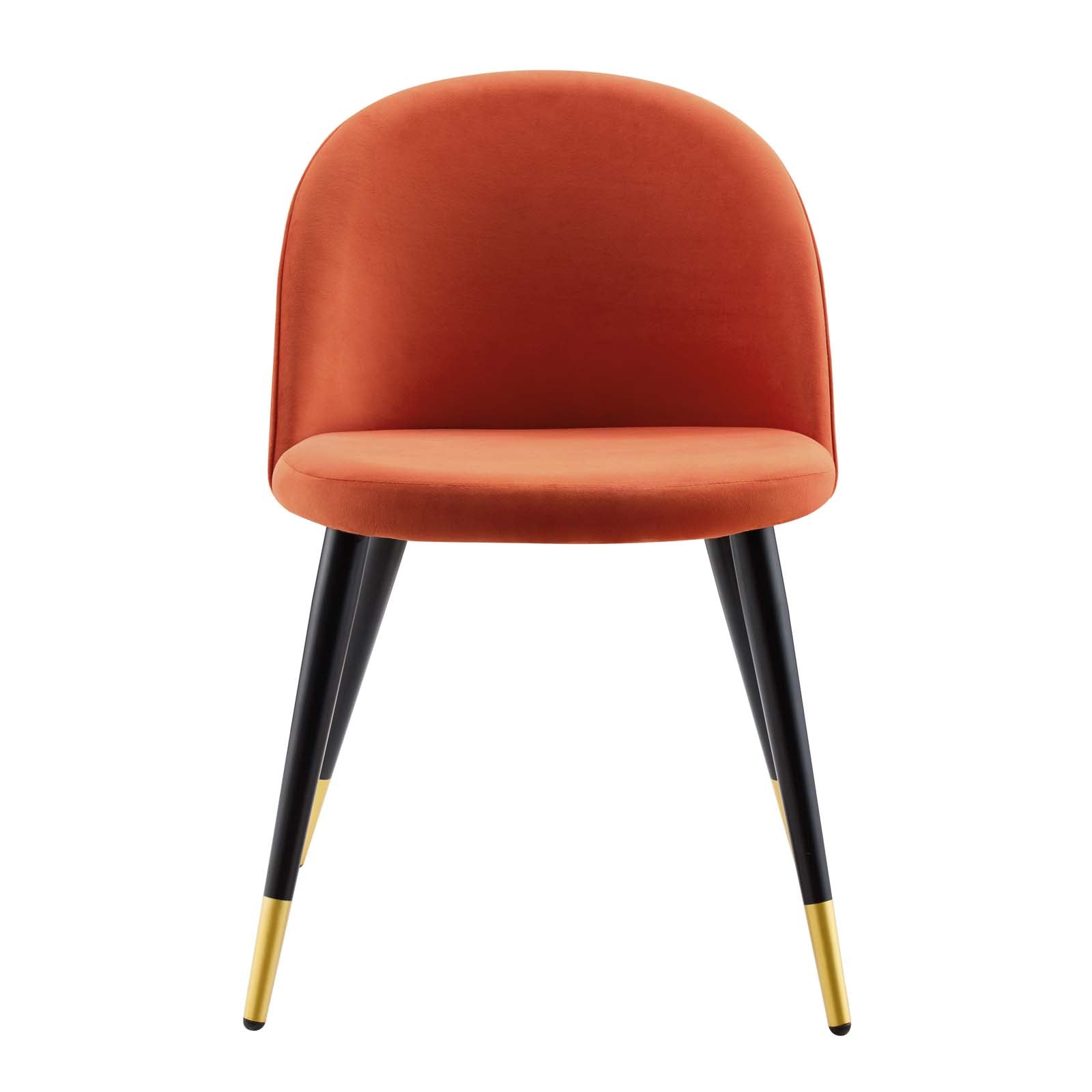 Modway Dining Chairs - Cordial-Performance-Velvet-Dining-Chairs---Set-of-2-Orange
