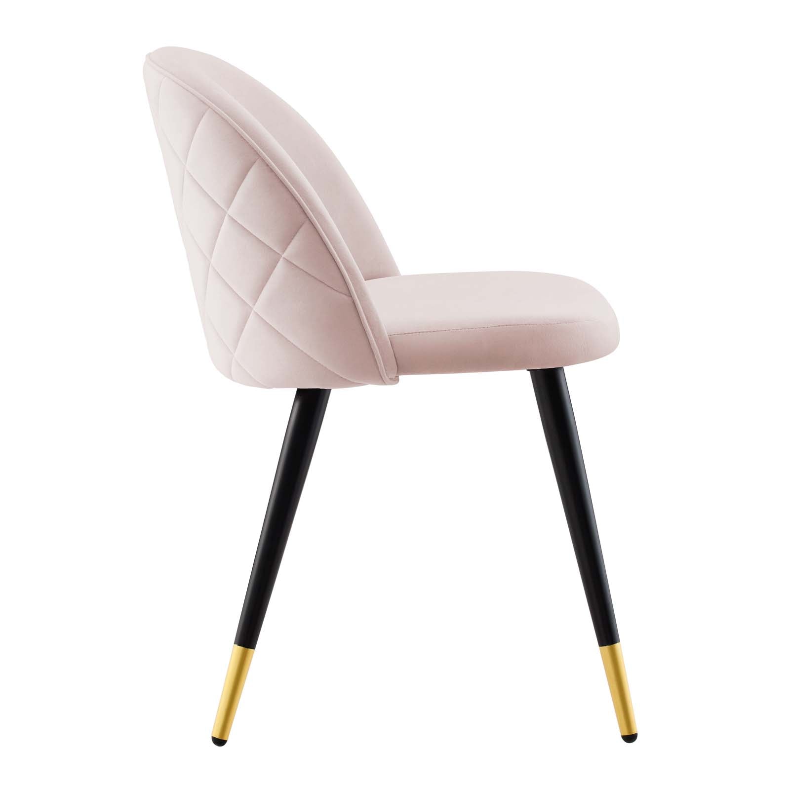 Modway Dining Chairs - Cordial-Performance-Velvet-Dining-Chairs---Set-of-2-Pink