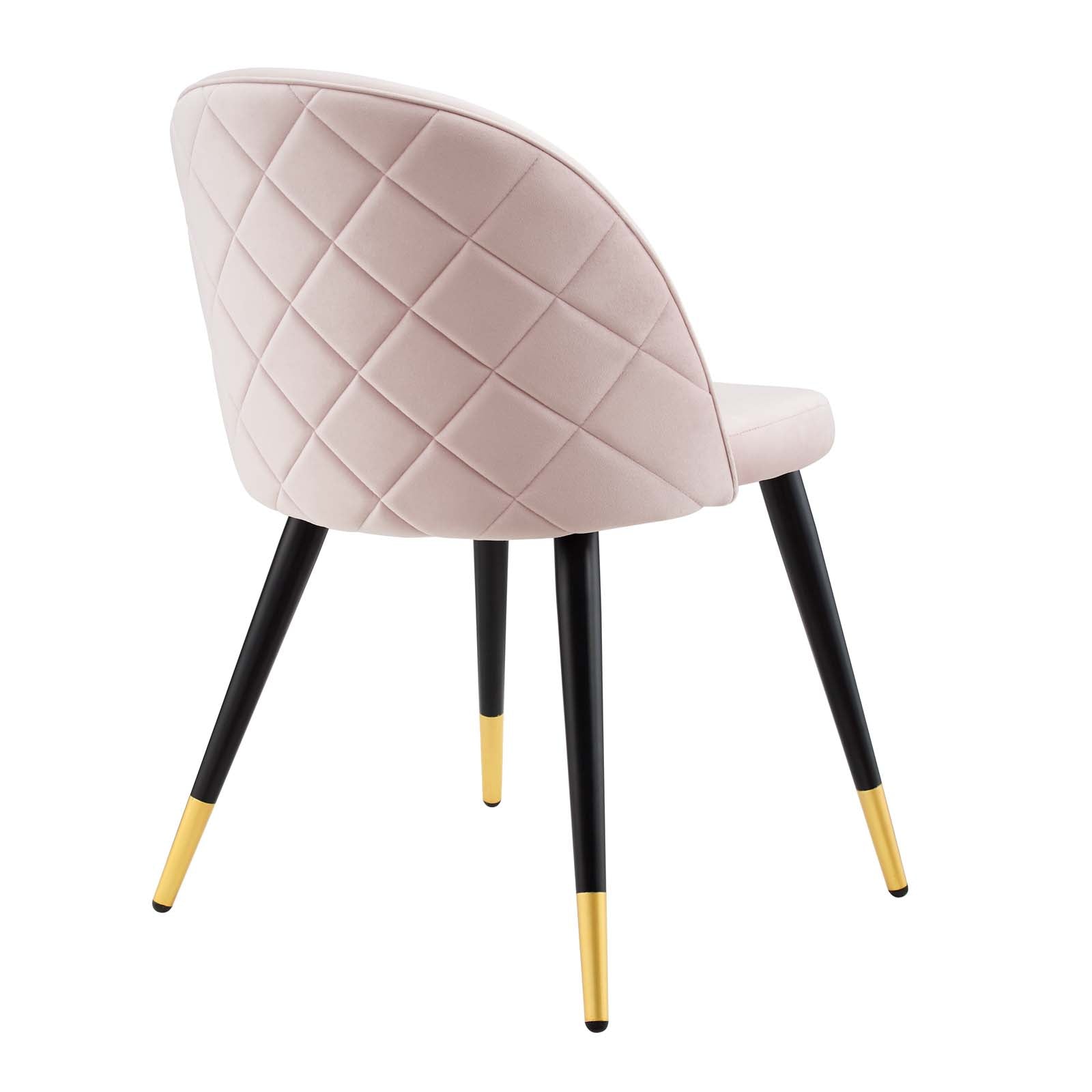 Modway Dining Chairs - Cordial-Performance-Velvet-Dining-Chairs---Set-of-2-Pink