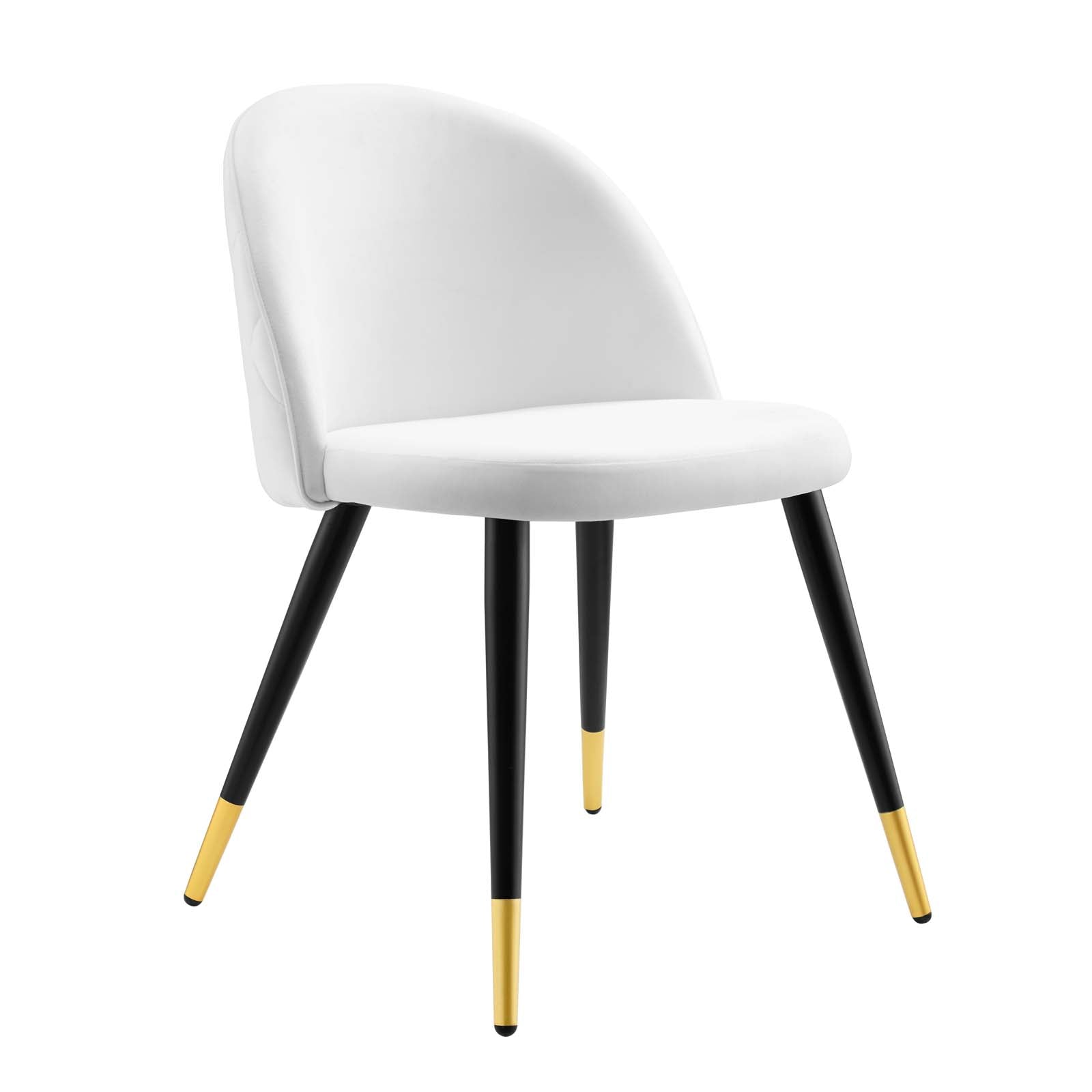 Modway Dining Chairs - Cordial-Performance-Velvet-Dining-Chairs---Set-of-2-White