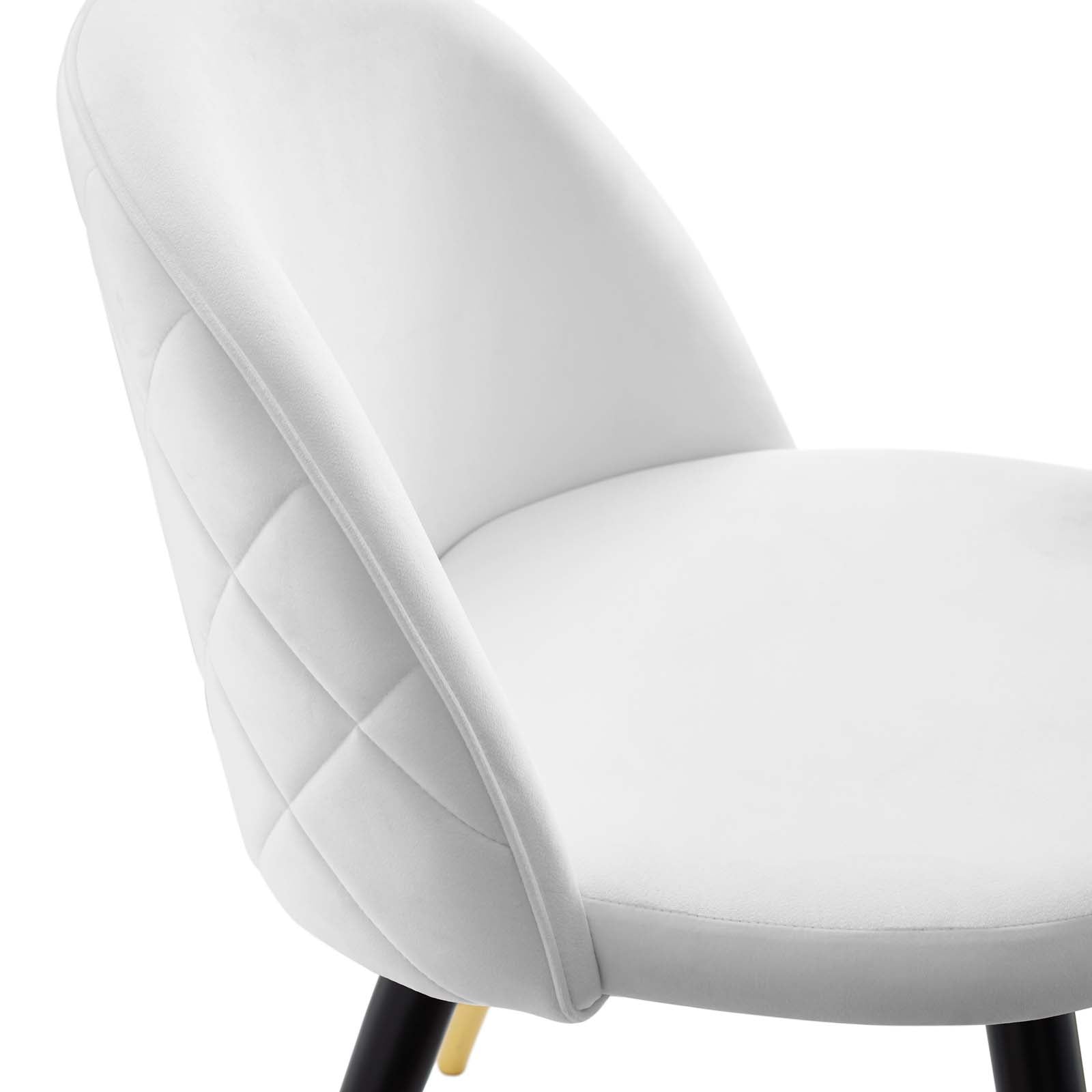 Modway Dining Chairs - Cordial-Performance-Velvet-Dining-Chairs---Set-of-2-White