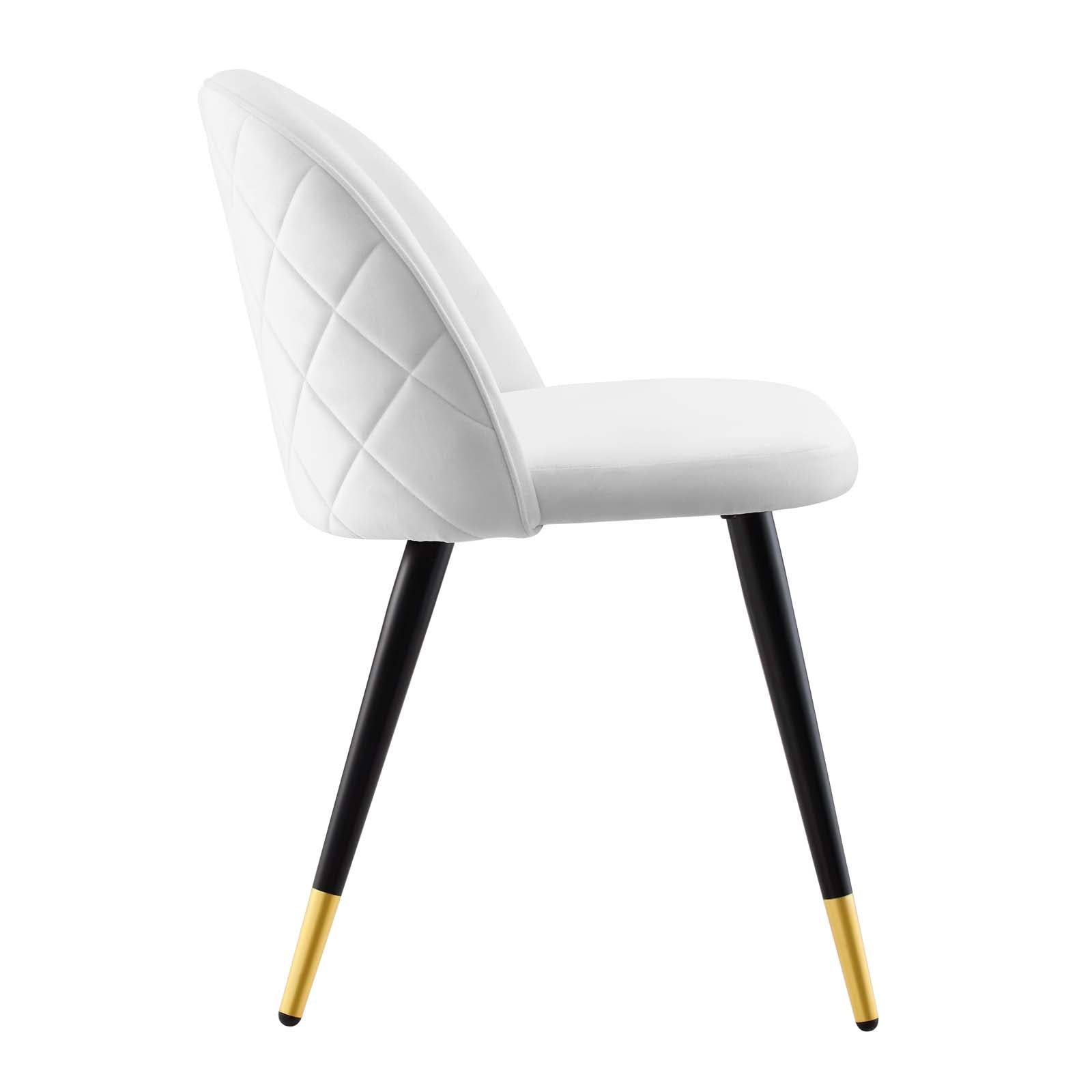 Modway Dining Chairs - Cordial-Performance-Velvet-Dining-Chairs---Set-of-2-White
