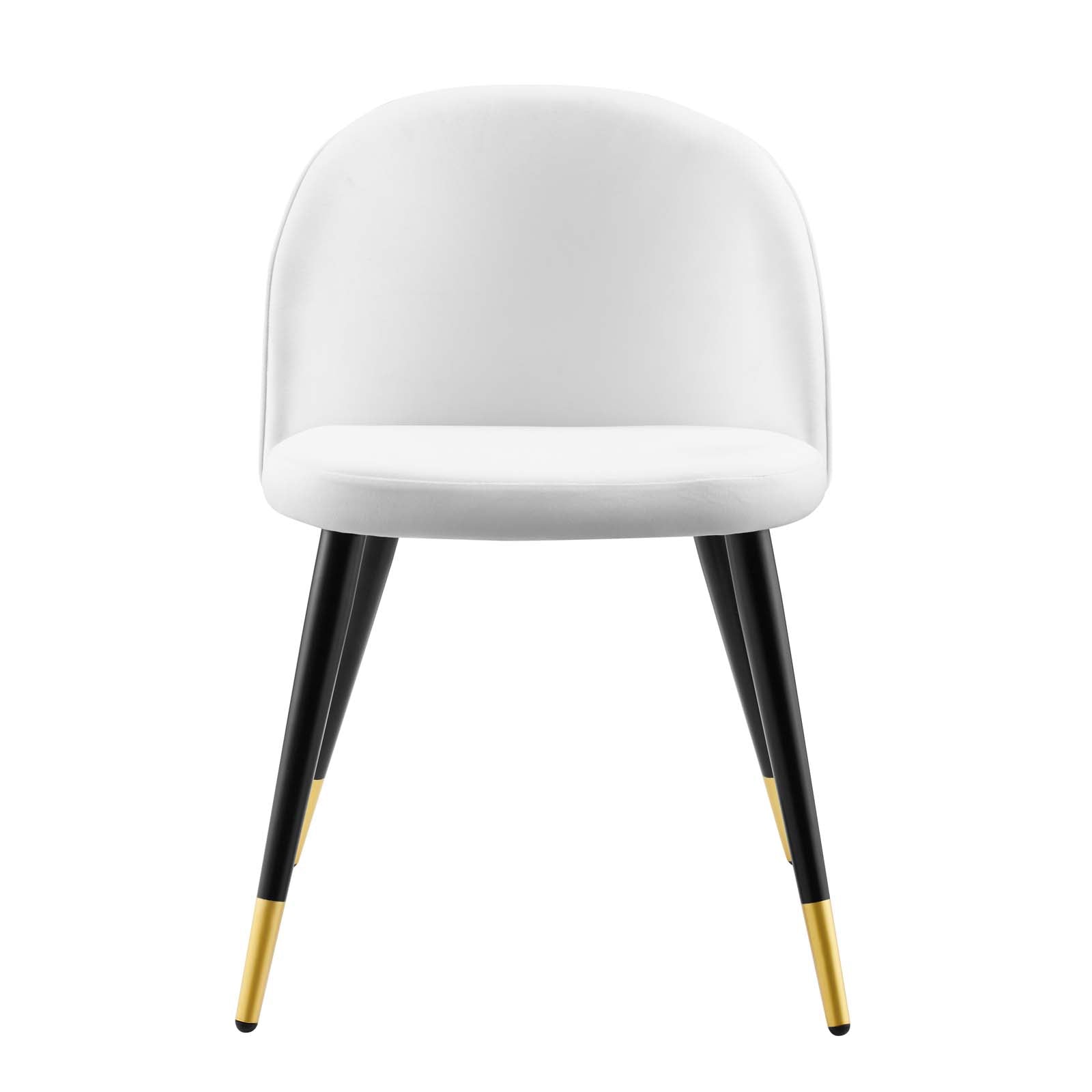 Modway Dining Chairs - Cordial-Performance-Velvet-Dining-Chairs---Set-of-2-White