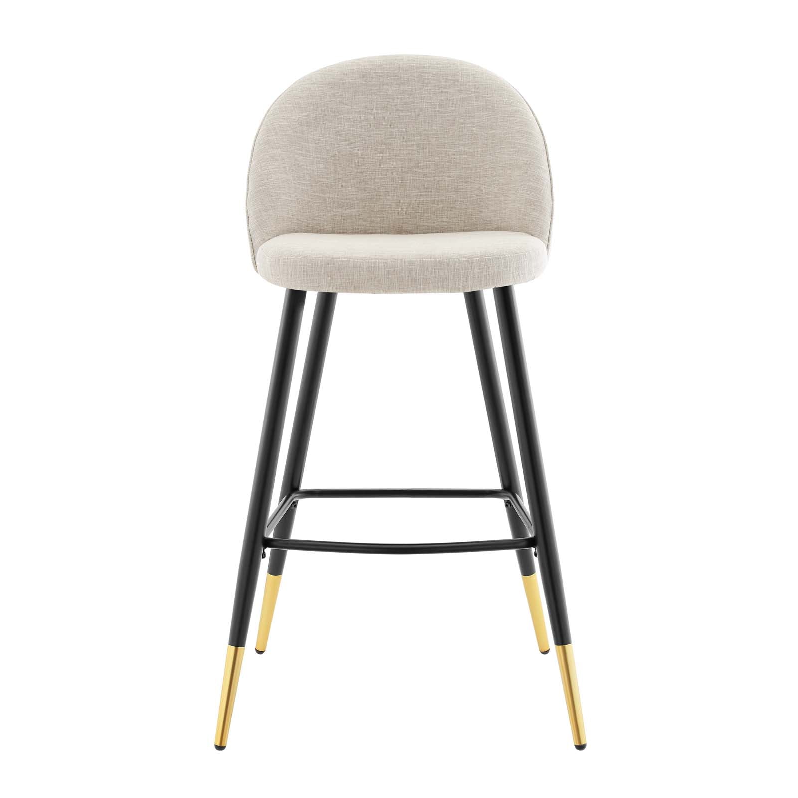 Modway Barstools - Cordial-Fabric-Bar-Stools---Set-of-2-Beige