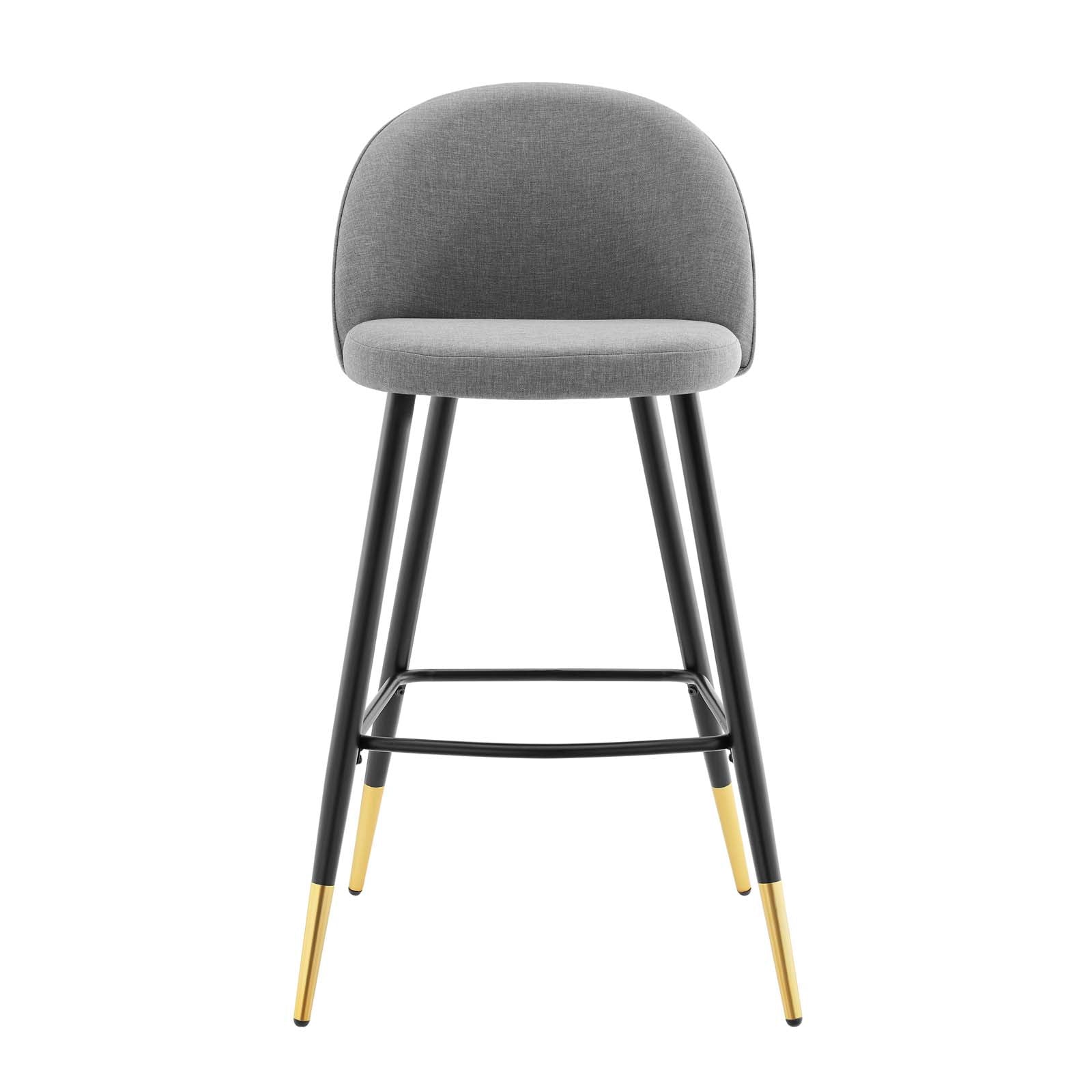 Modway Barstools - Cordial-Fabric-Bar-Stools---Set-of-2-Light-Gray