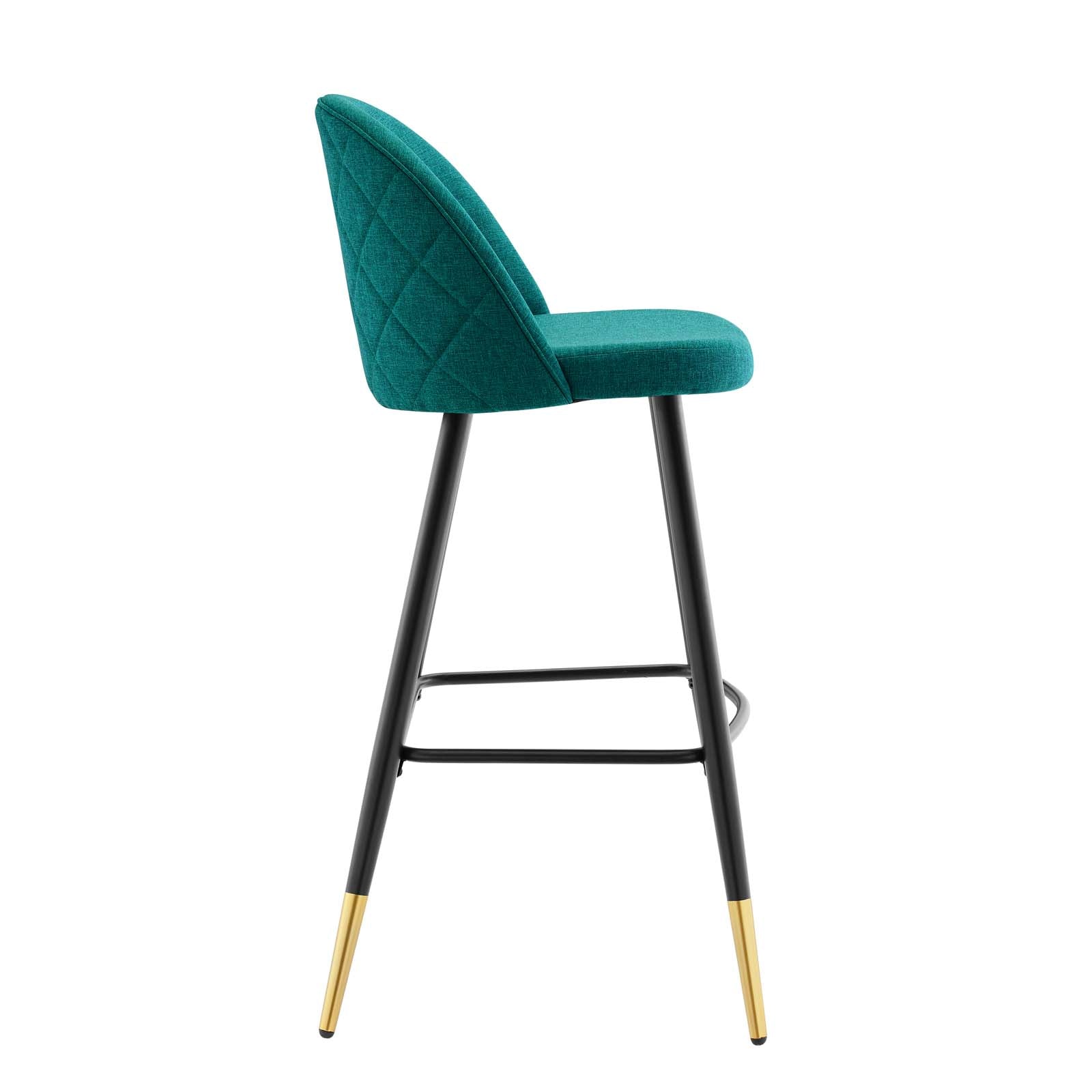 Modway Barstools - Cordial-Fabric-Bar-Stools---Set-of-2-Teal