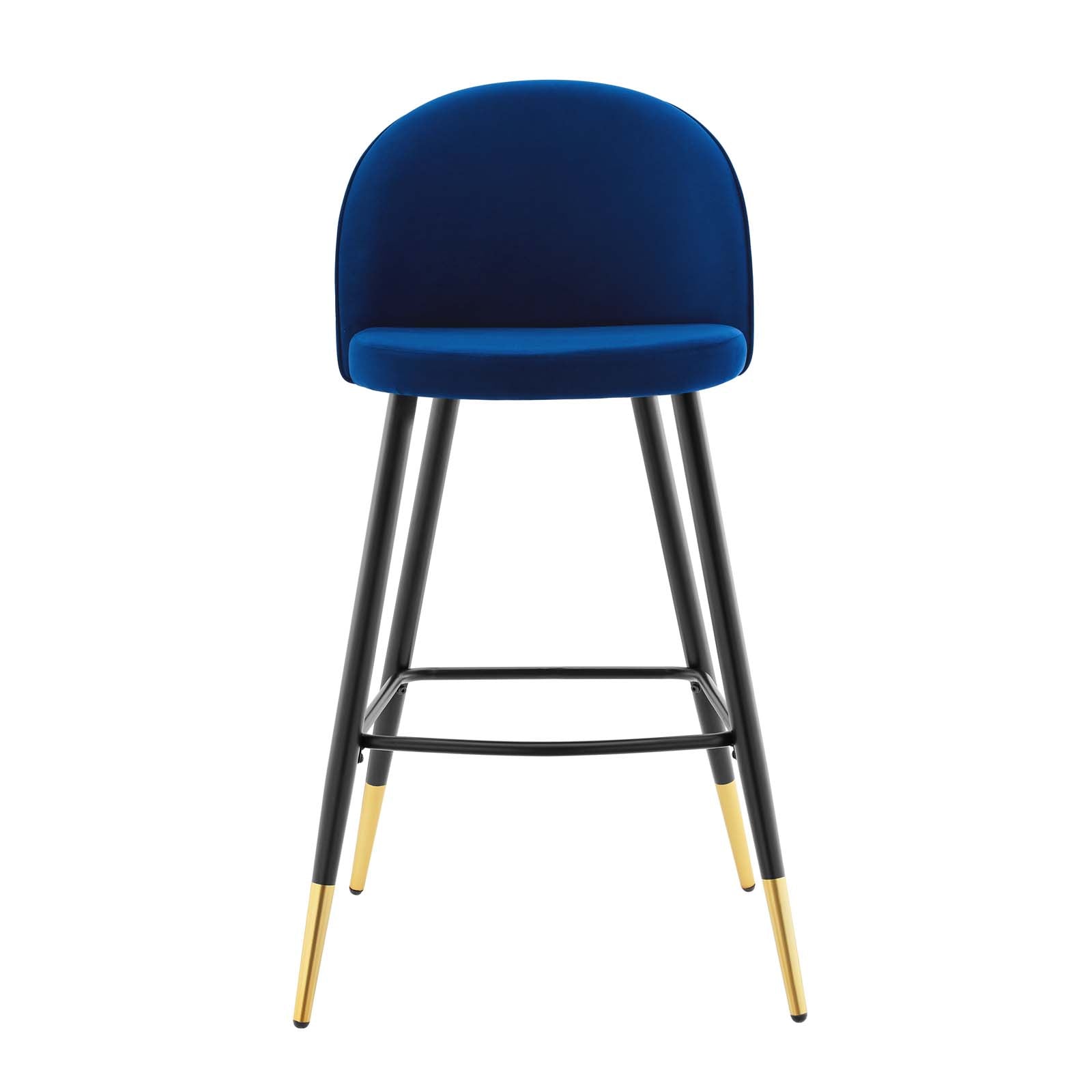 Modway Barstools - Cordial-Performance-Velvet-Bar-Stools---Set-of-2-Navy