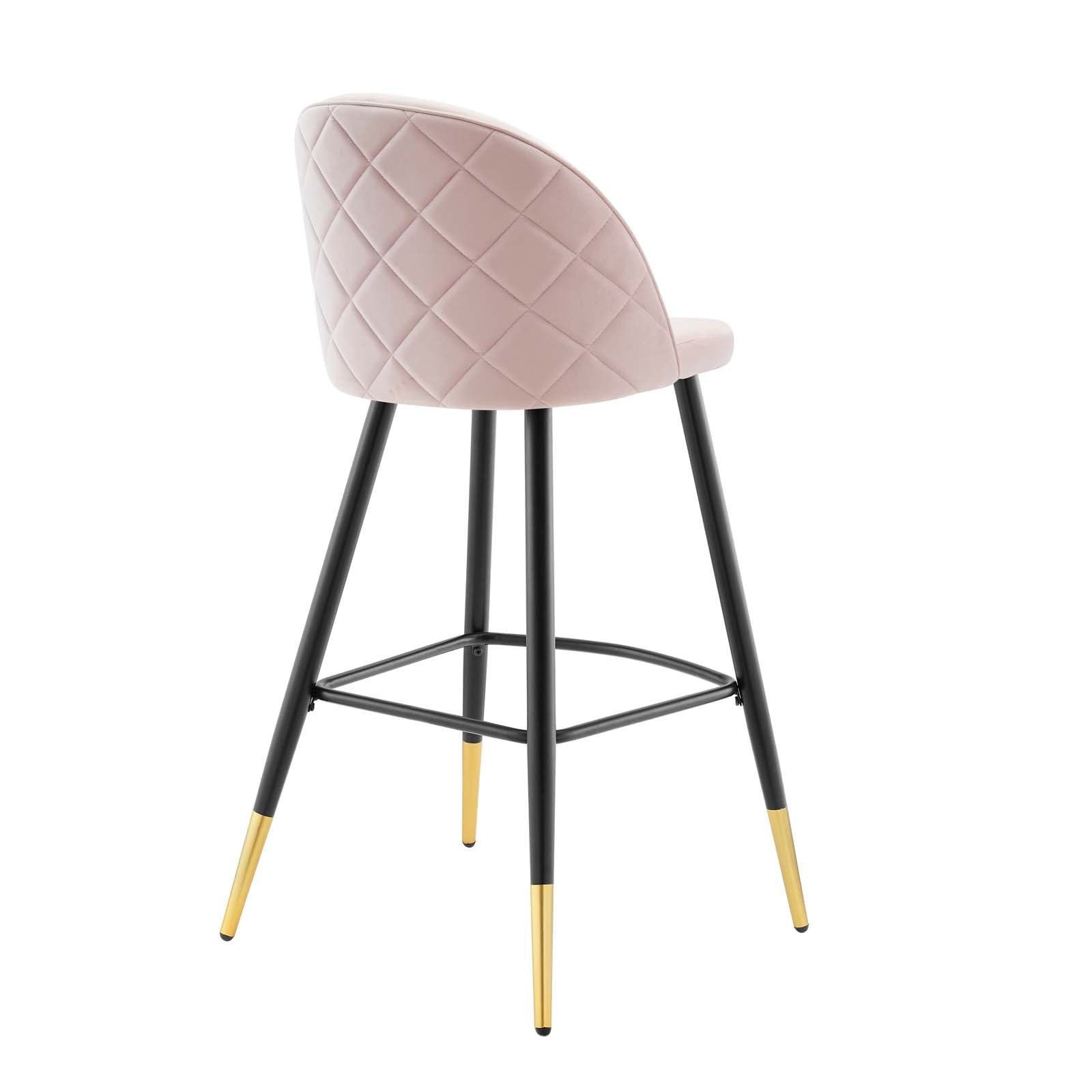 Modway Barstools - Cordial-Performance-Velvet-Bar-Stools---Set-of-2-Pink