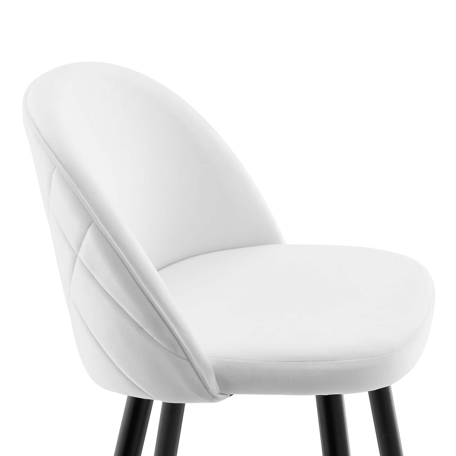 Modway Barstools - Cordial Performance Velvet Bar Stools - Set of 2 White