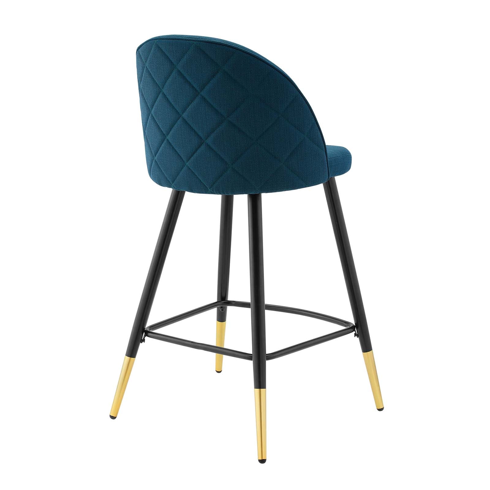 Modway Barstools - Cordial Fabric Counter Stools - Set of 2 Azure