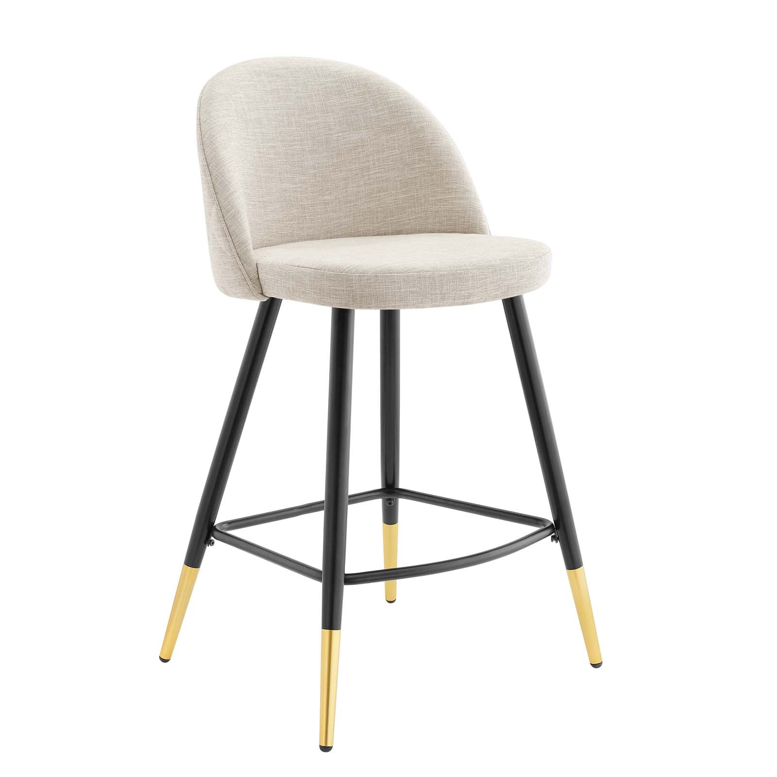 Modway Barstools - Cordial Fabric Counter Stools - ( Set of 2 ) Beige