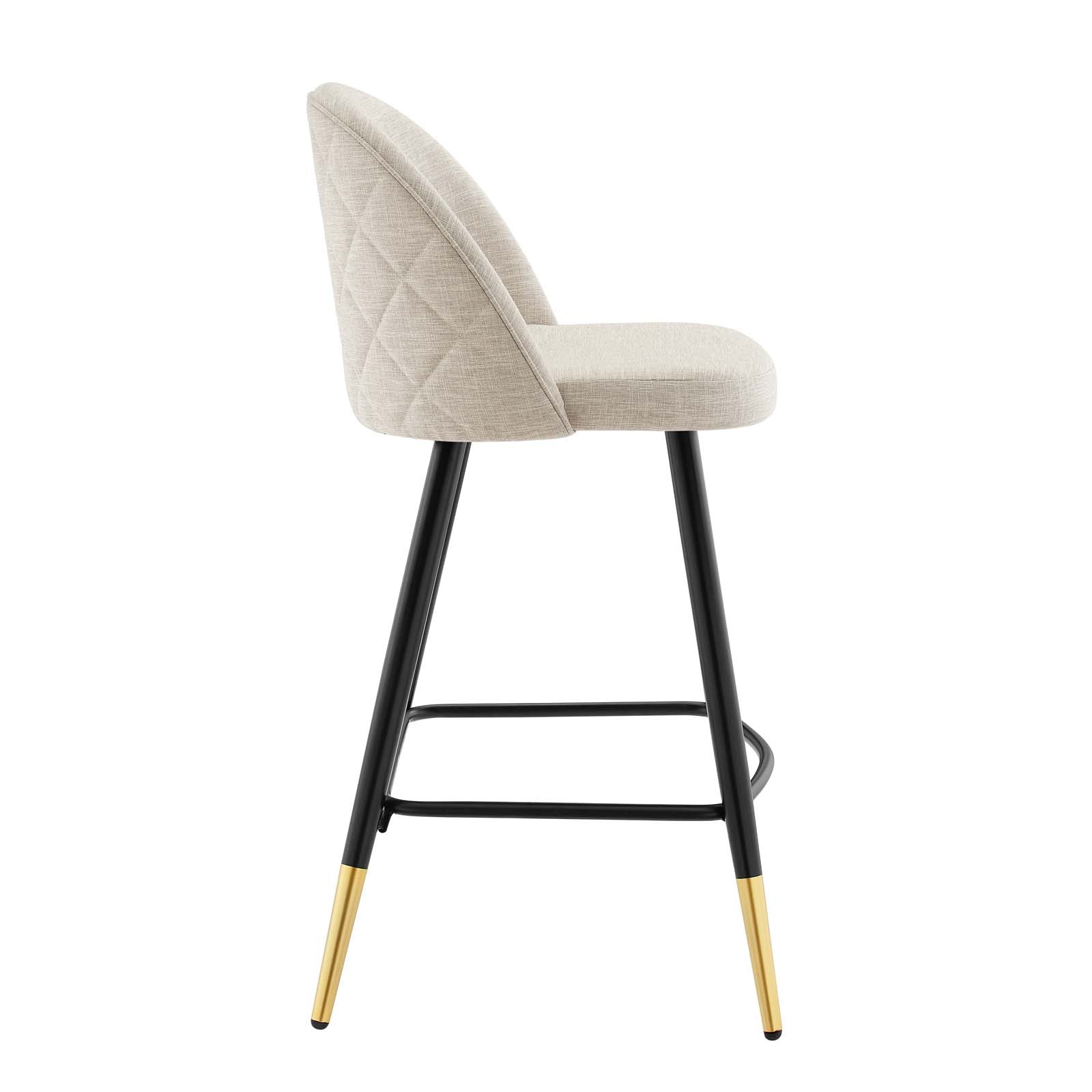 Modway Barstools - Cordial Fabric Counter Stools - ( Set of 2 ) Beige